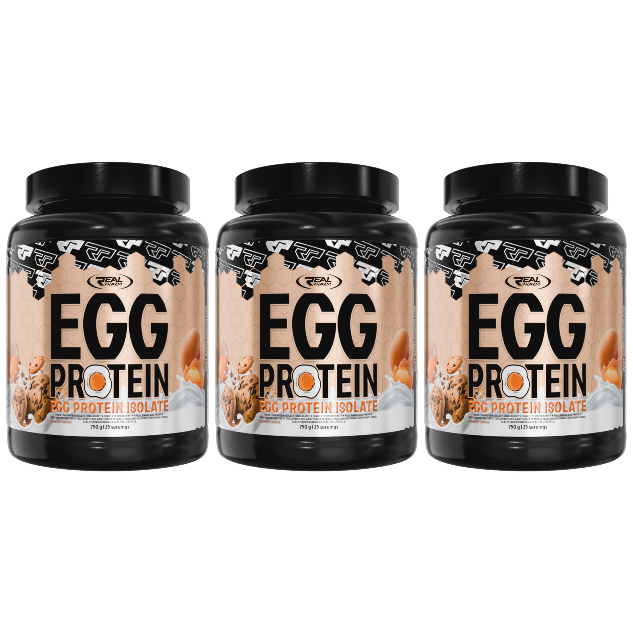 REAL PHARM - Egg Protein Isolate - 3x 750g