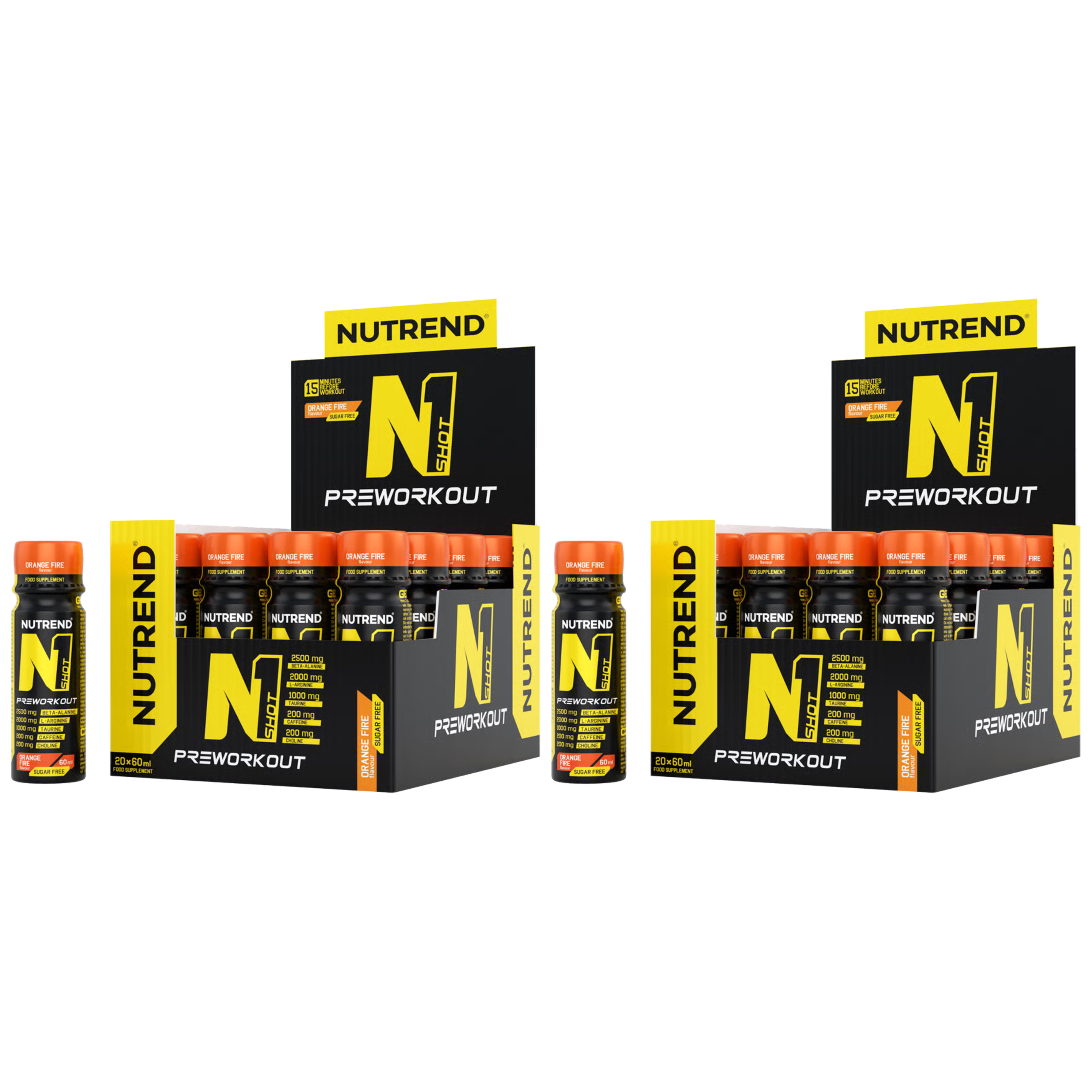 NUTREND - N1 Shot PreWorkout - 20x 2x 60ml