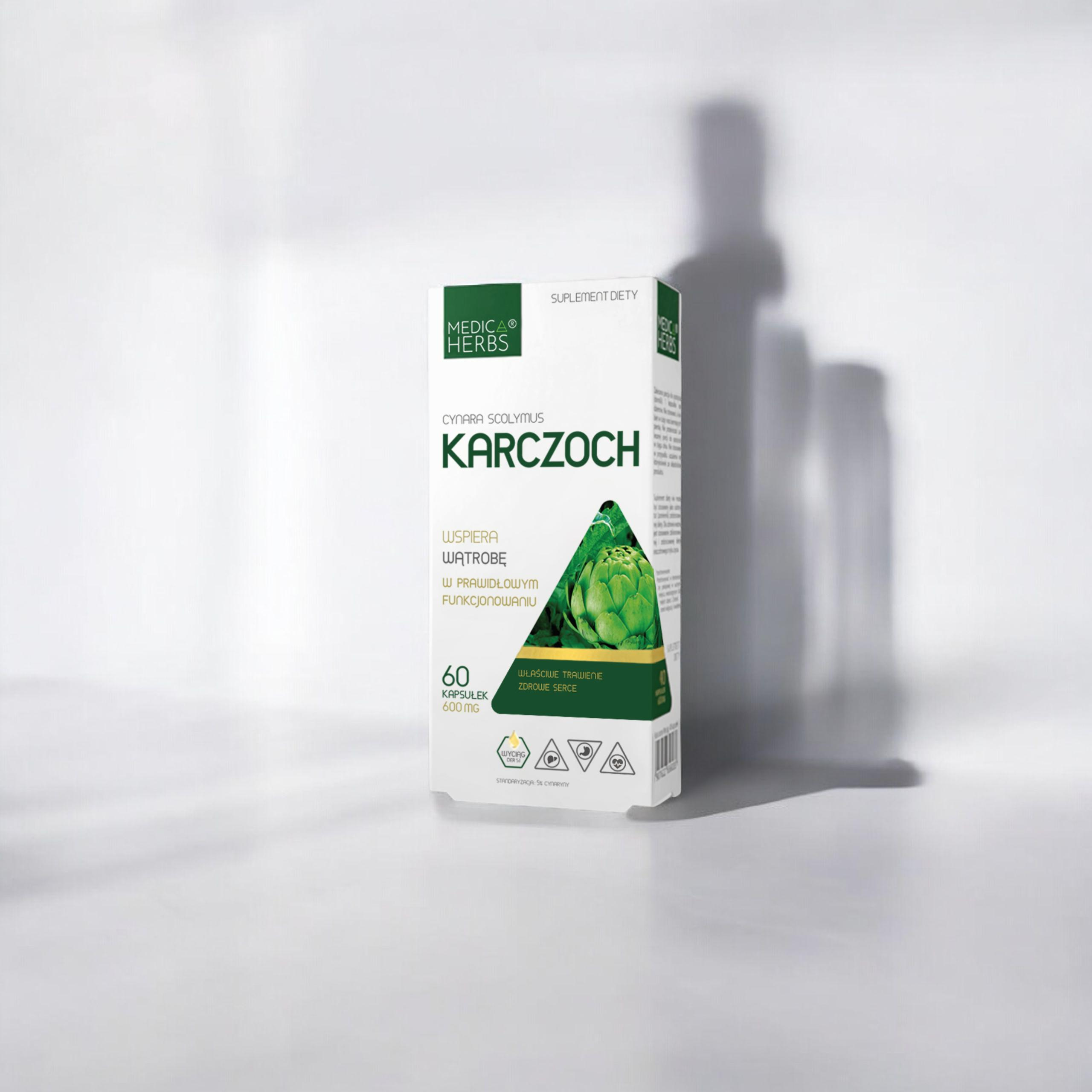 MEDICA HERBS - Karczoch 600mg - 3x 60caps.
