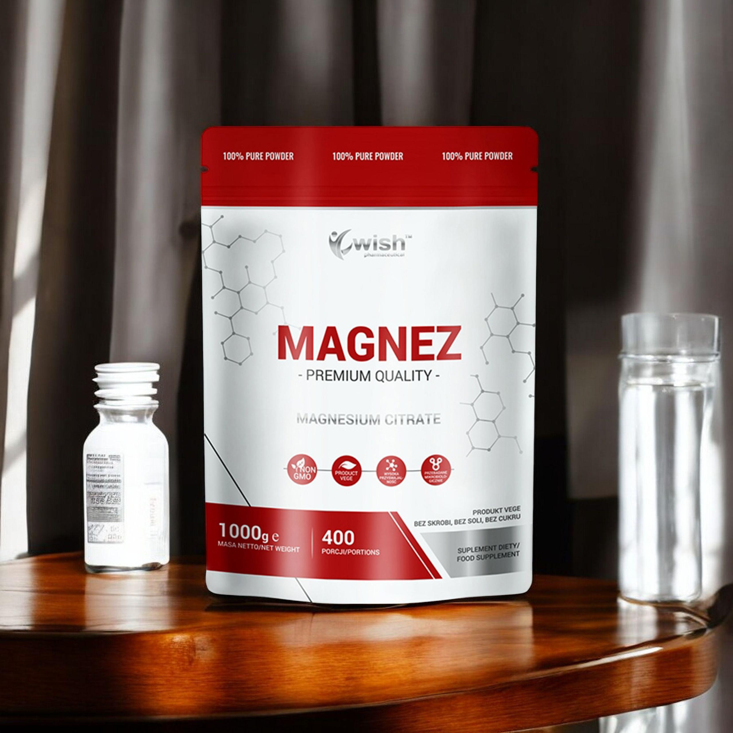 WISH Pharmaceutical Cytrynian Magnezu - 3x 1000g
