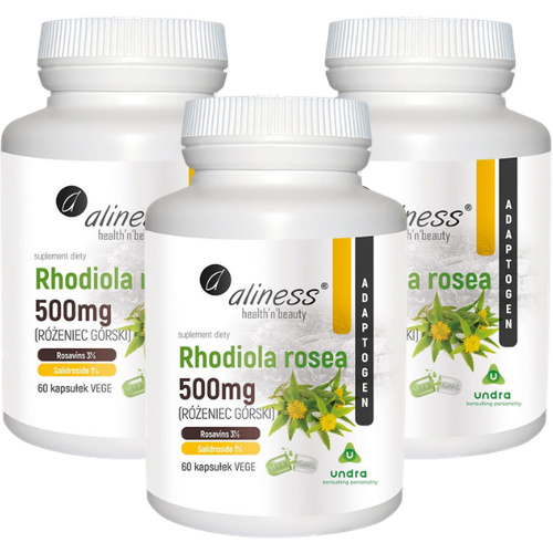 ALINESS - Rhodiola Rosea 500mg - 3x 60vcaps.