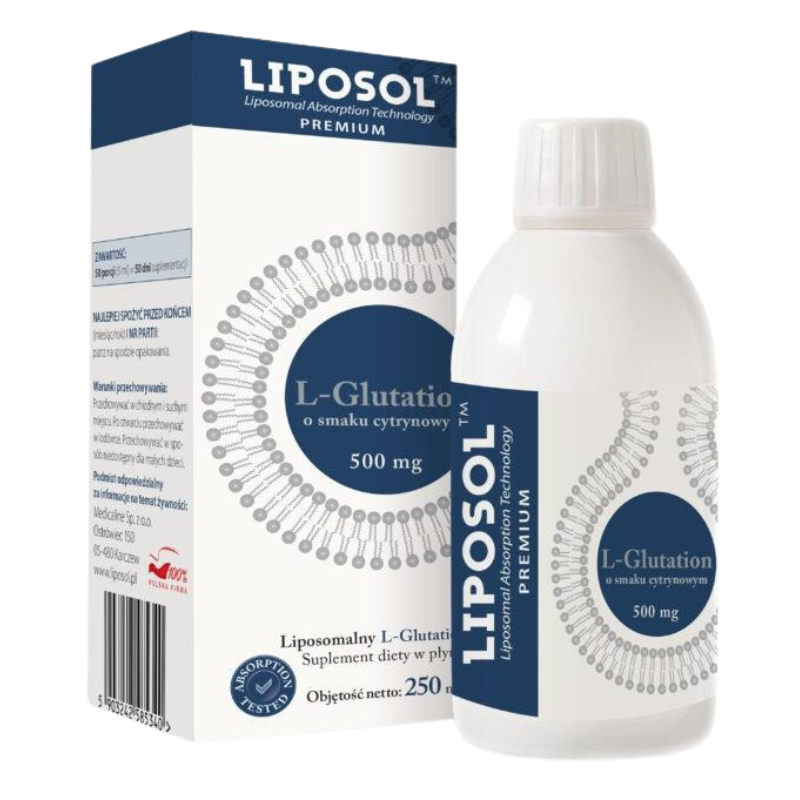 ALINESS - Liposol Glutation Liposomalny 500mg - 3x 250ml - Lemon