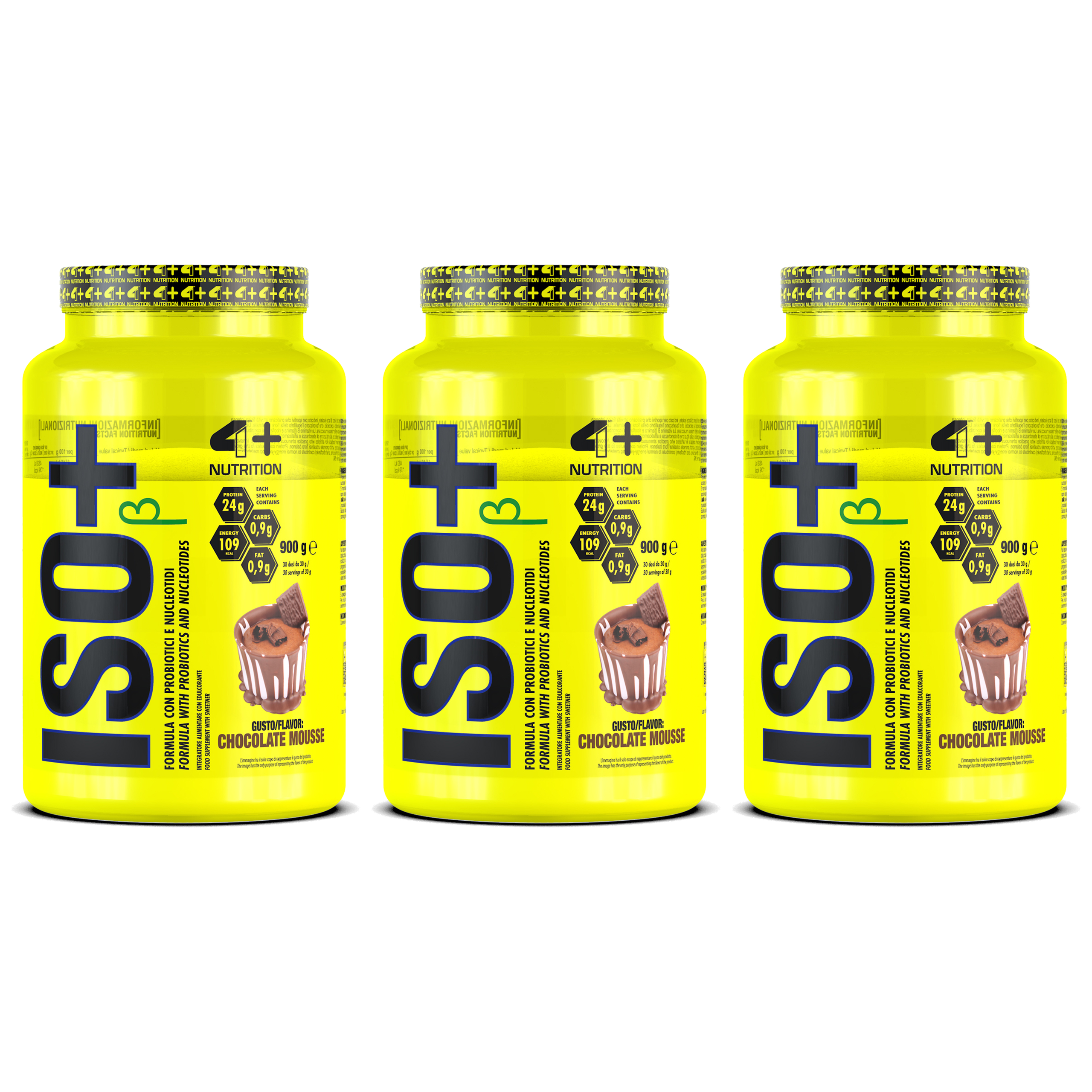 4+ NUTRITION Iso+ Probiotics - 3x 900g