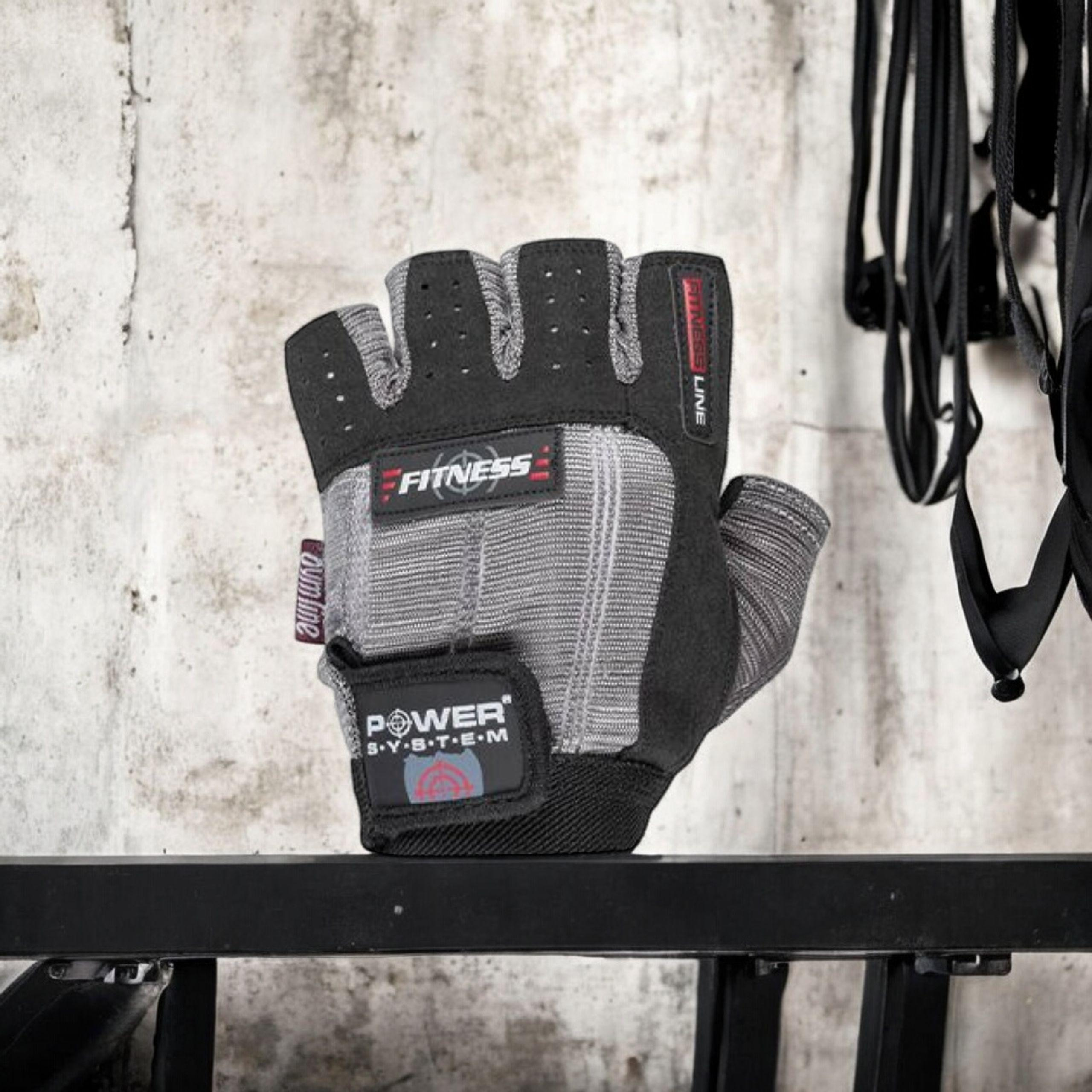 POWER SYSTEM Rękawice Fitness - 3x Szaro-Czarne