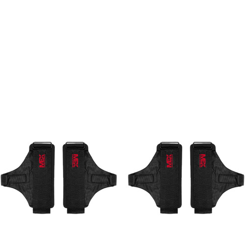 MEX SPORT - Power Pro Lifting Hooks - 2x Black