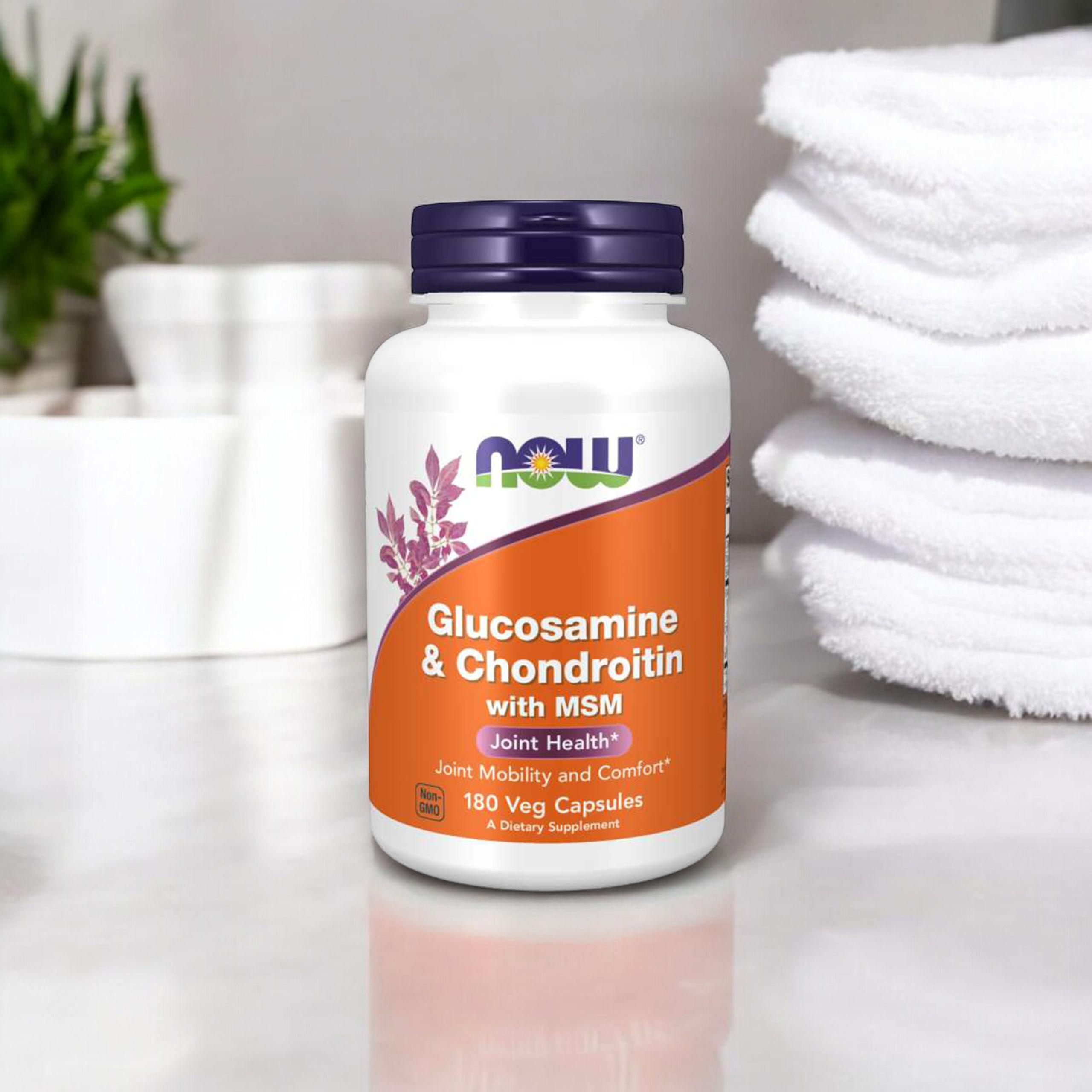 NOW Glucosamine & Chondroitin with MSM - 2x 180vcaps