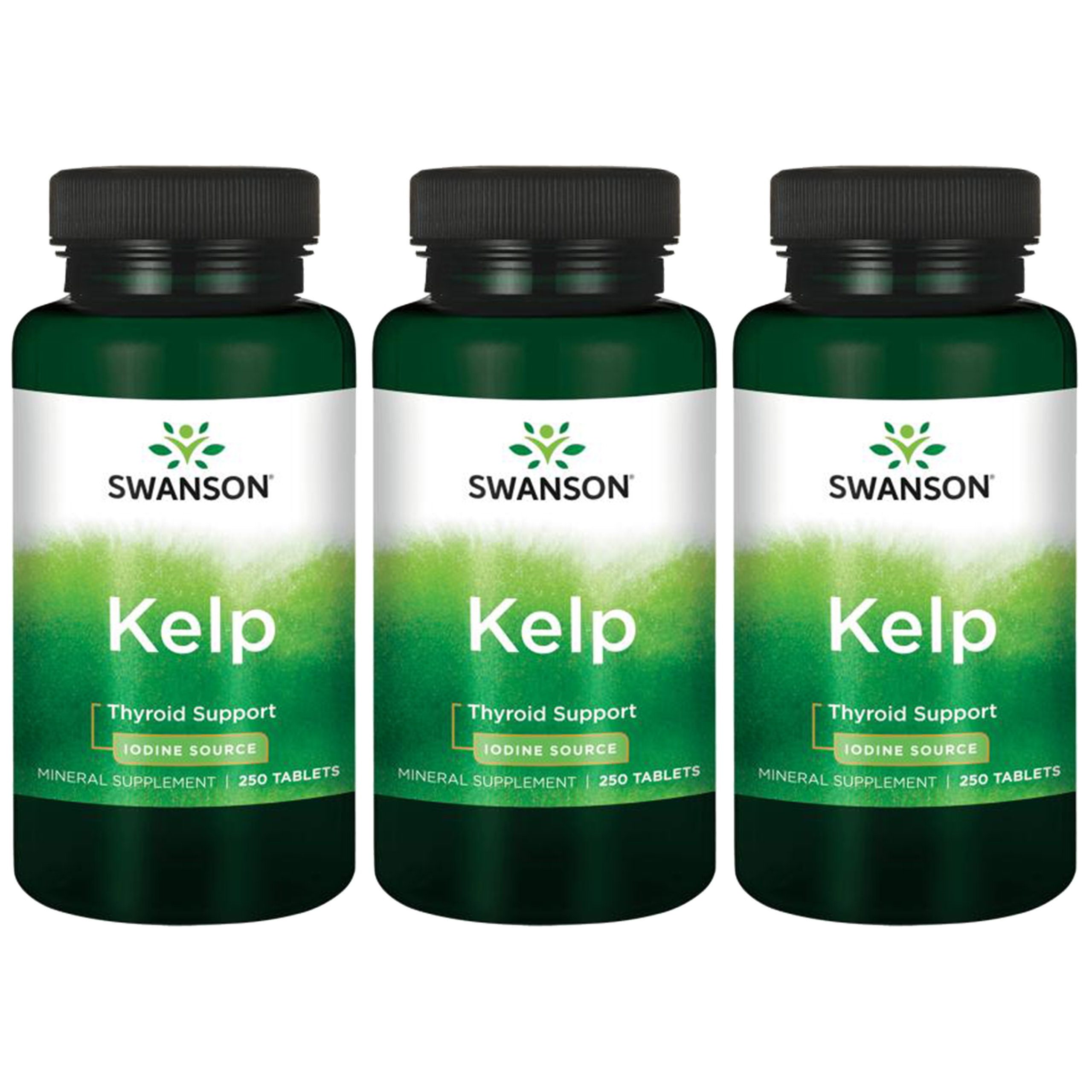 SWANSON Kelp (Iodine Source) - 3x 250tabs