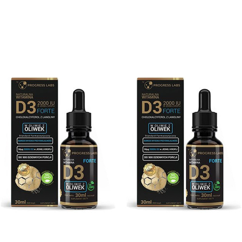 PROGRESS LABS Vitamin D3 2000IU Forte - 2x 30ml