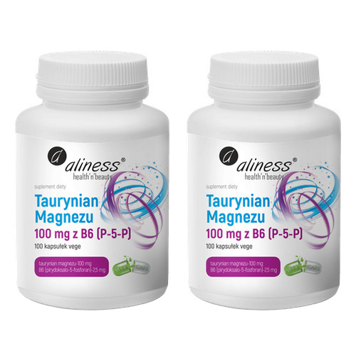 ALINESS Taurynian Magnezu 100mg z B6 - 2x 100vcaps.