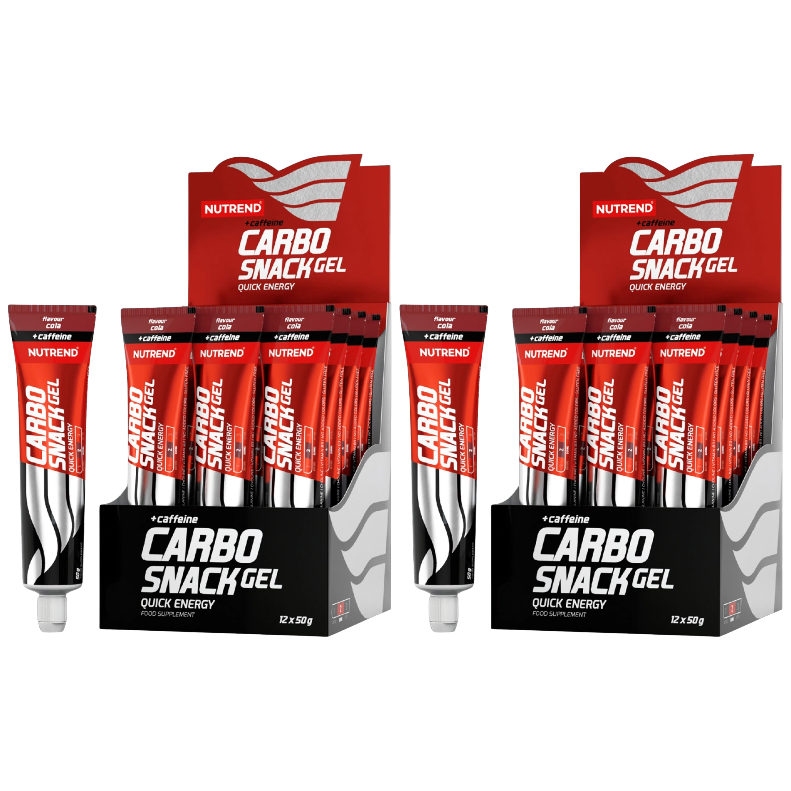 NUTREND - Carbosnack with Caffeine - 12x 2x 50g
