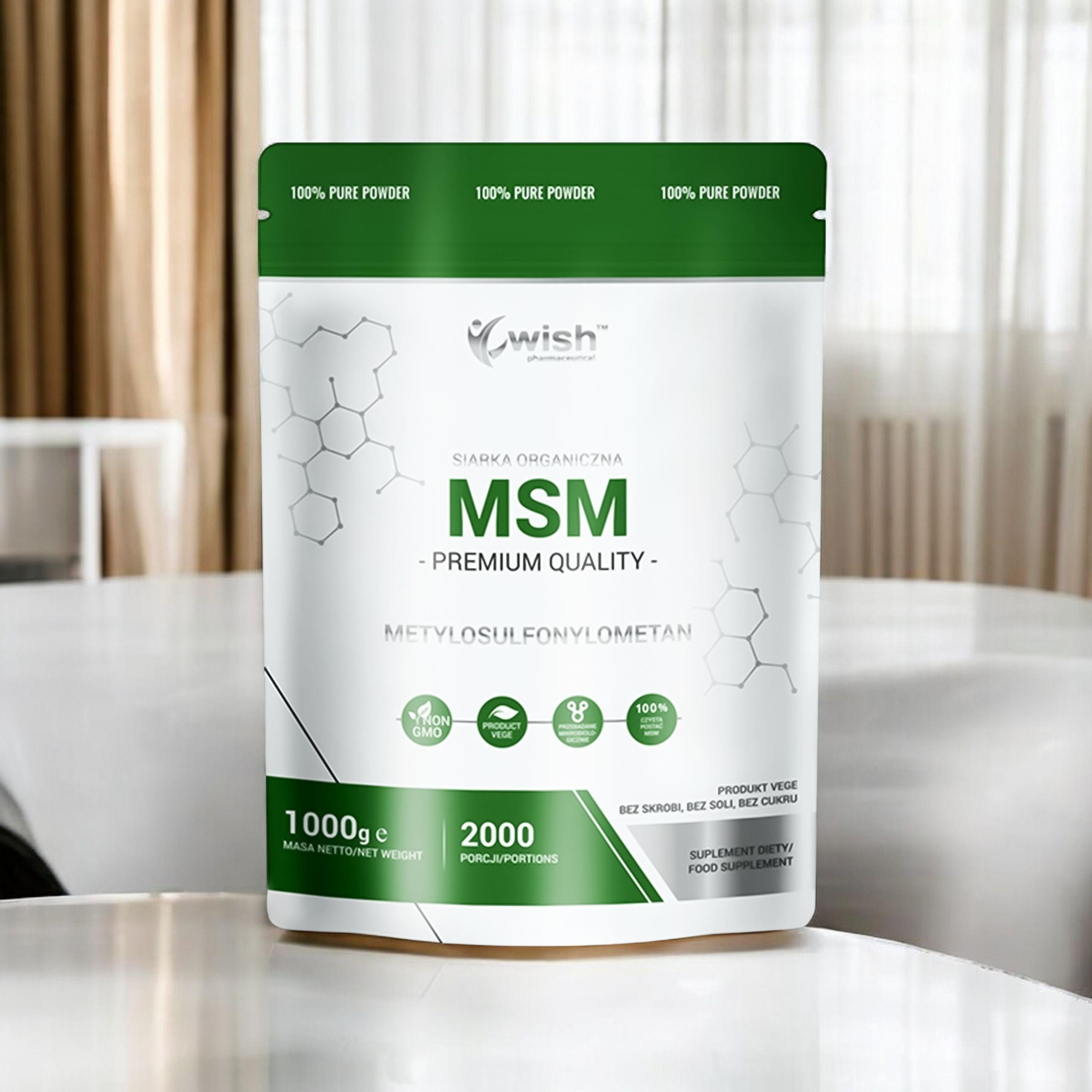 WISH Pharmaceutical MSM - 2x 1000g