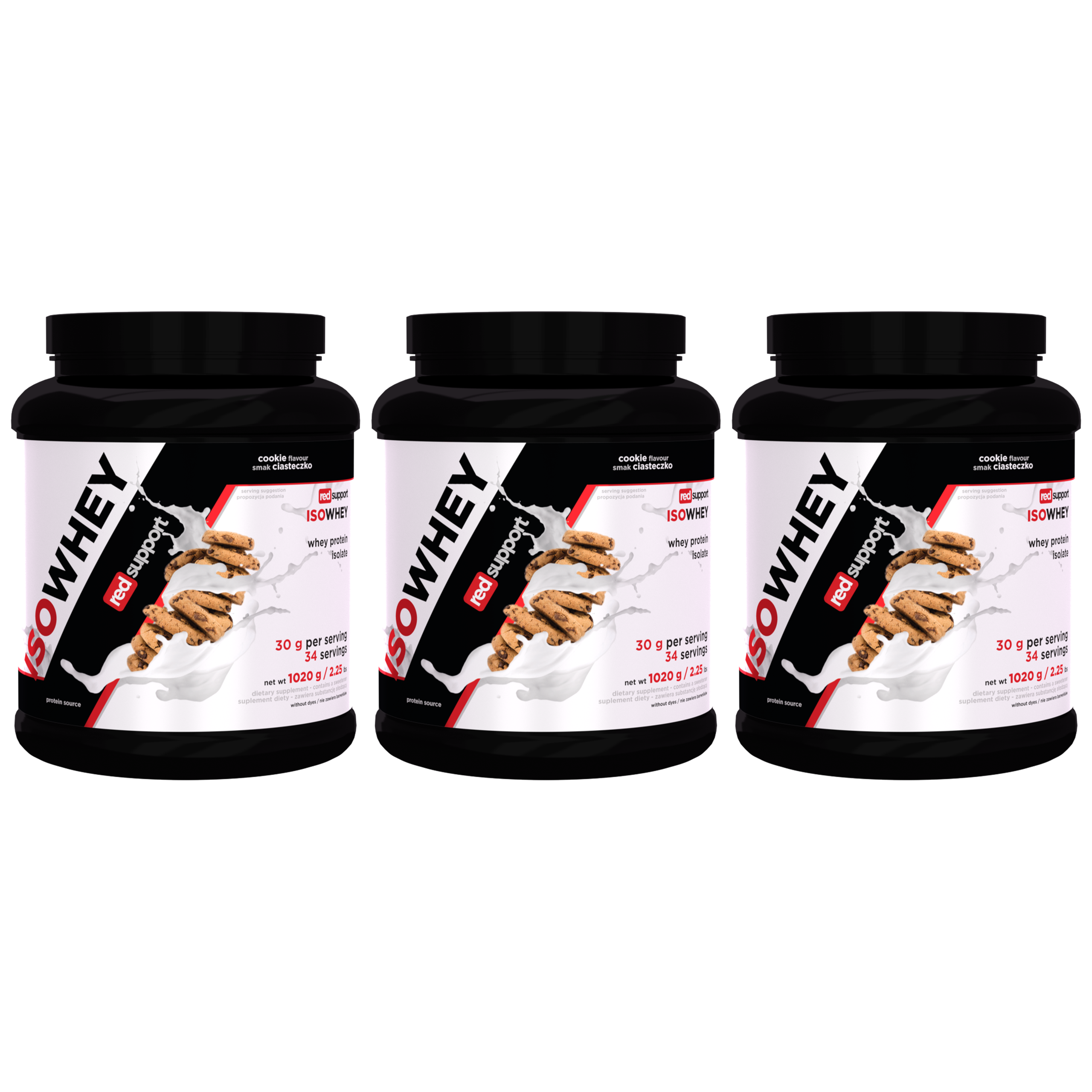 RED SUPPORT IsoWhey - 3x 1020g