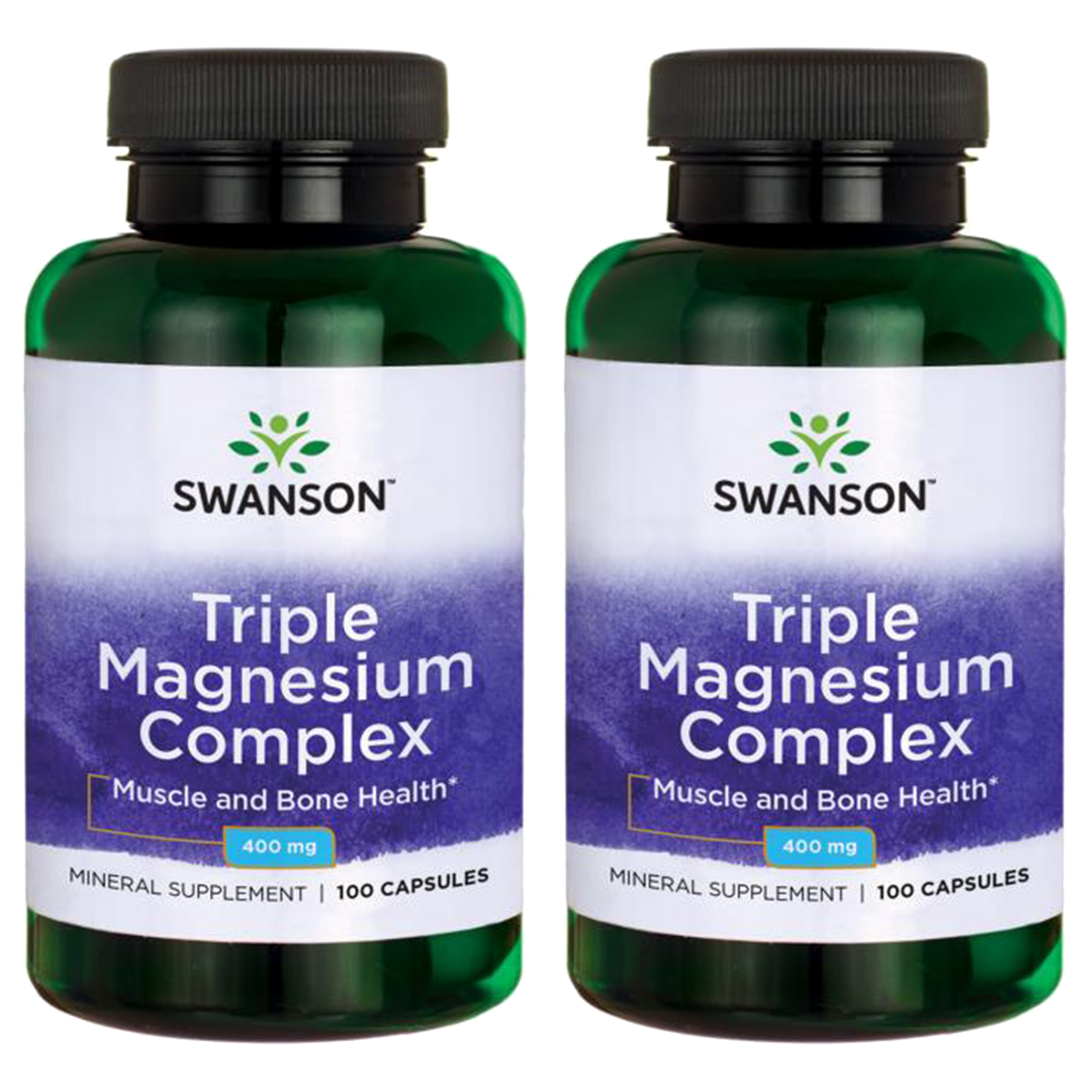 SWANSON Triple Magnesium Complex 400mg - 2x 100caps