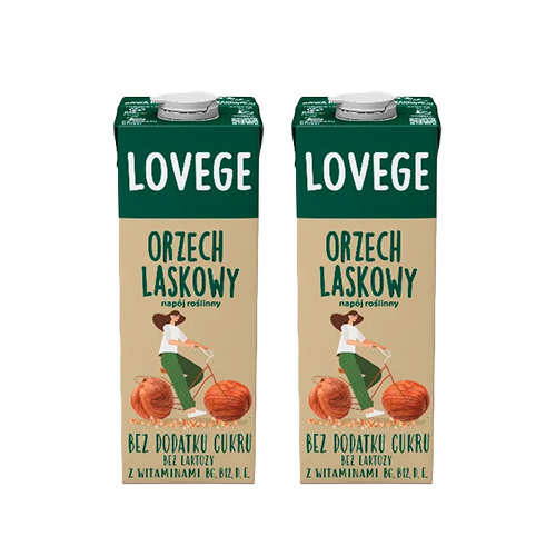 SANTE Napój Lovege Orzech Laskowy Bez Cukru - 2x 1000ml