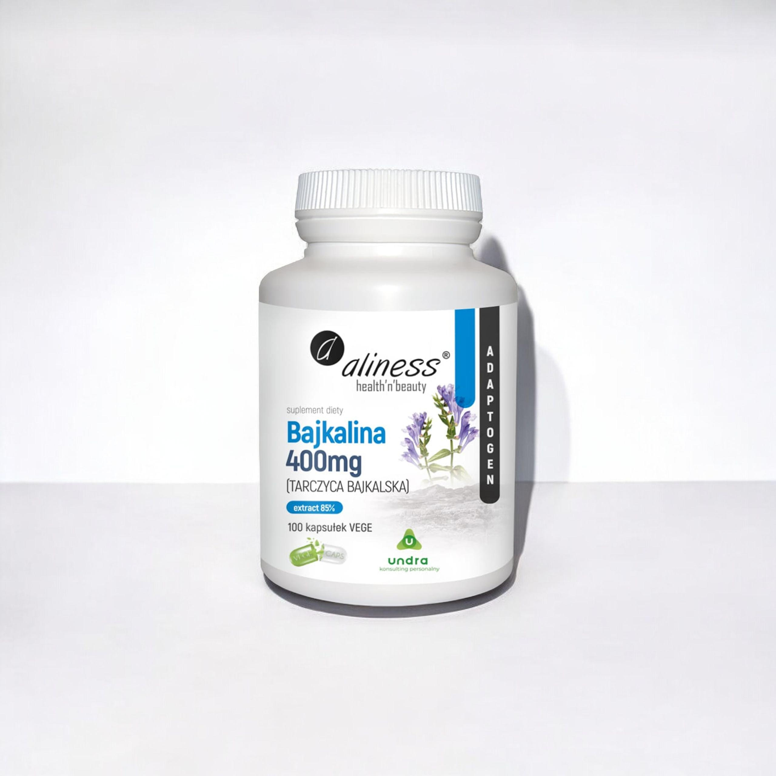 ALINESS Bajkalina 400 mg Tarczyca Bajkalska - 2x 100vcaps