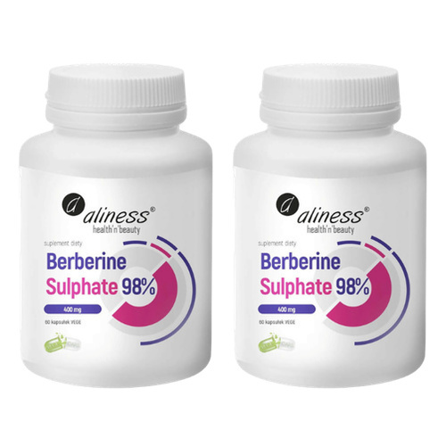 ALINESS Berberine Sulphate 99% 400 mg - 2x 60vcaps