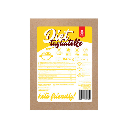 Cheat Meal Nutrition Diet Tagliatelle - 2x 1600g (1000g netto) - Makaron Konjac