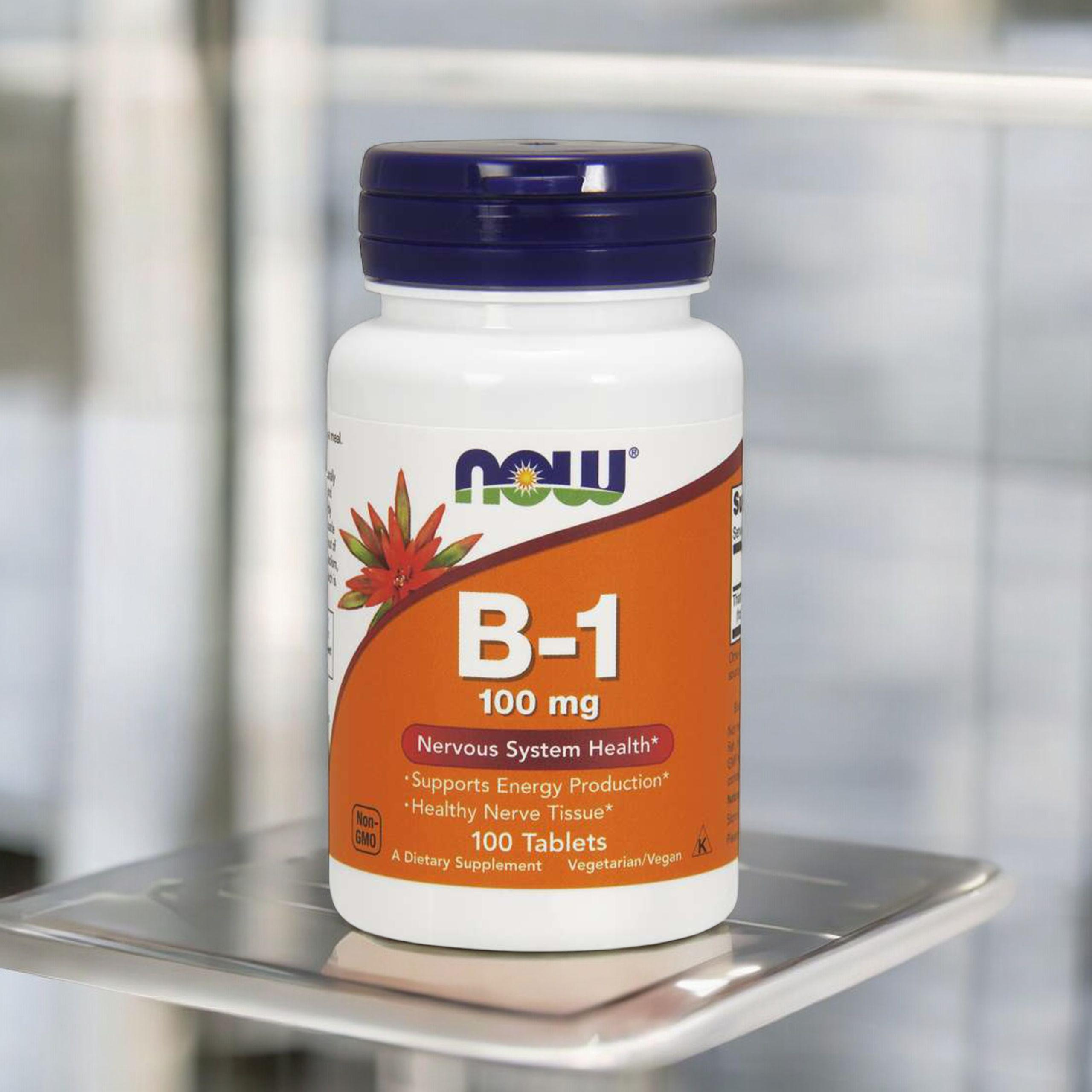 NOW Vitamin B-1 Thiamine 100mg - 3x 100tabs