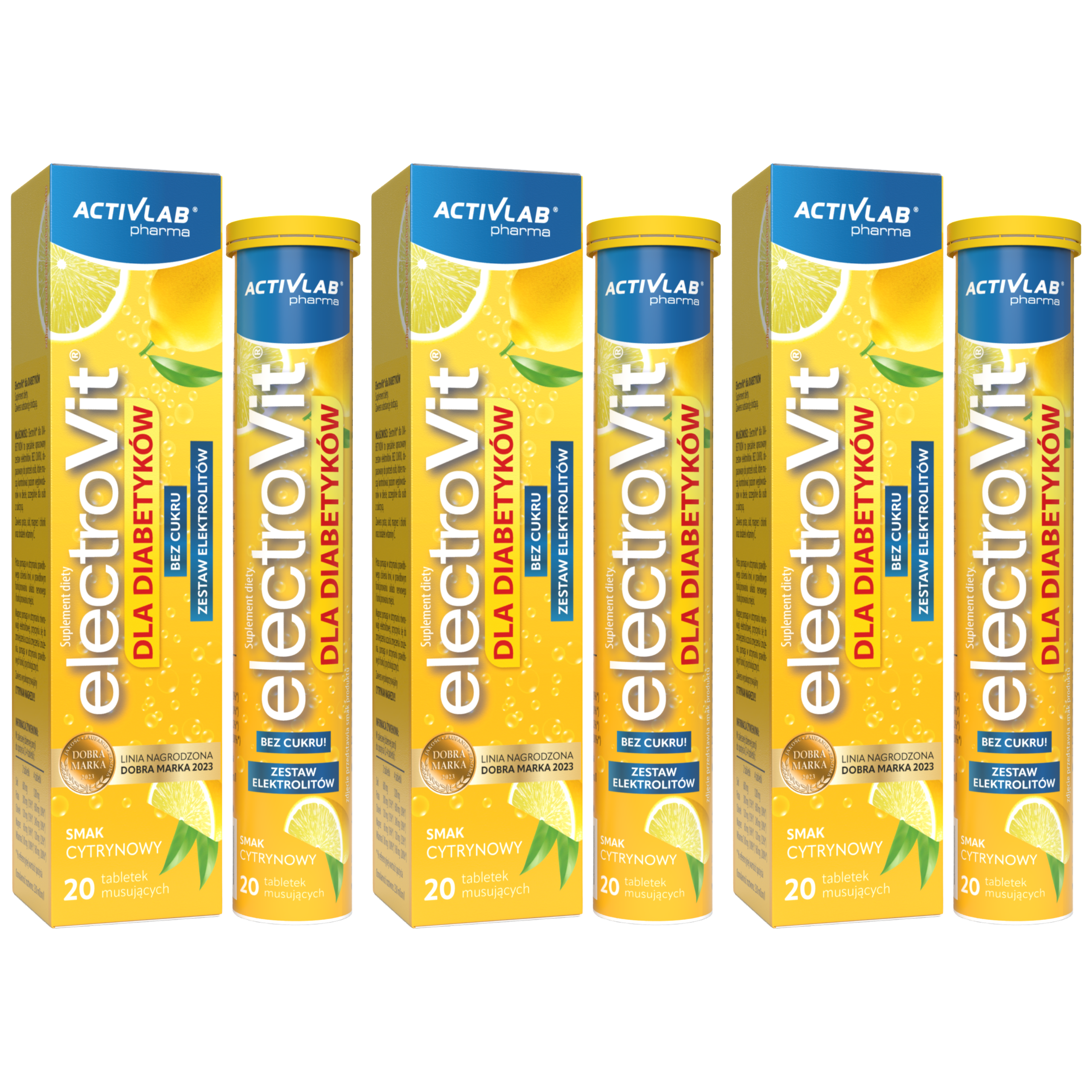 ACTIVLAB PHARMA - ElectroVit dla Diabetyków - 20tabs. - 3x Lemon