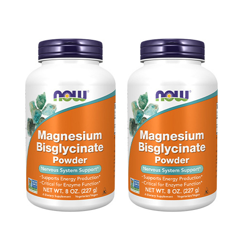 NOW Magnesium Bisglycinate Powder - 2x 227g