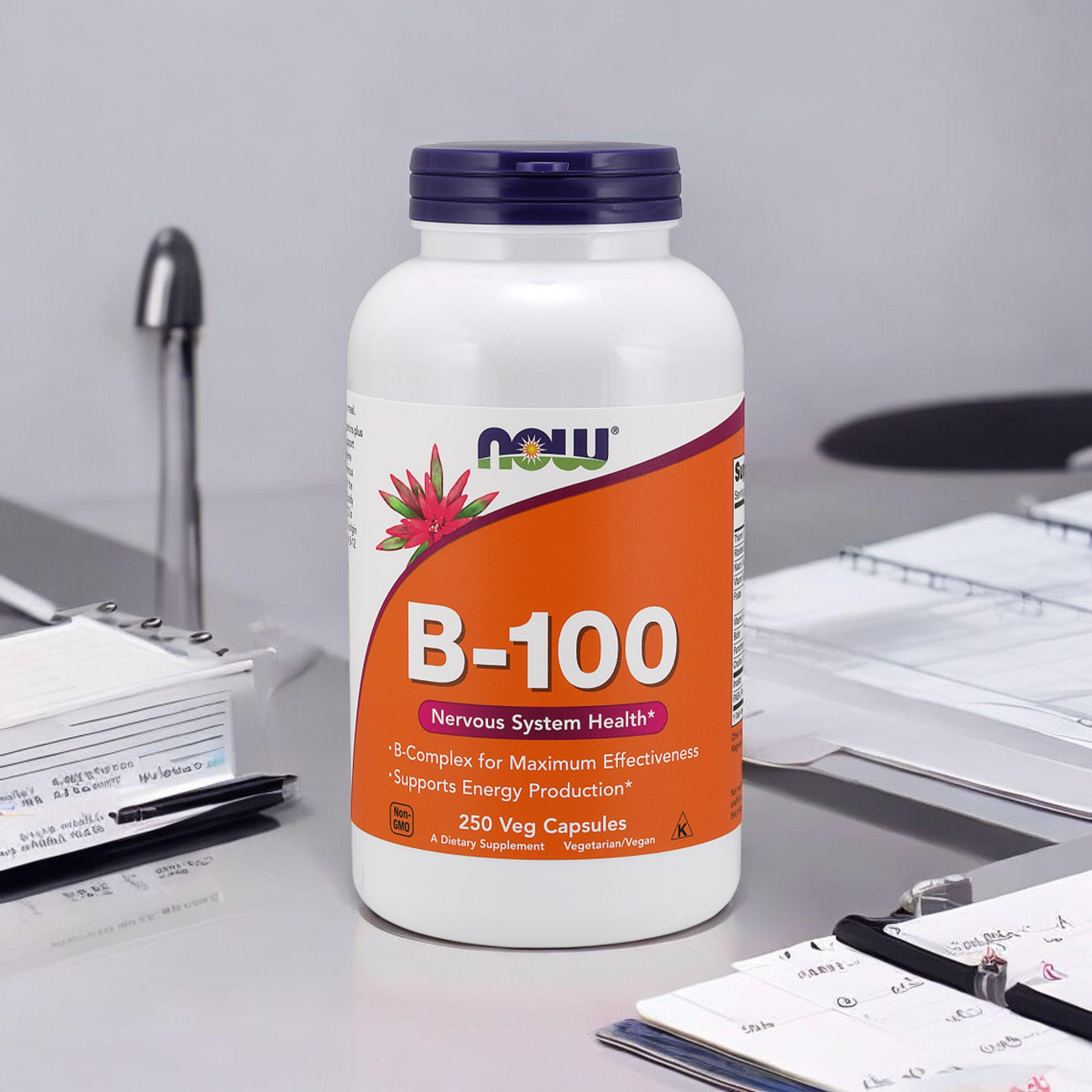 NOW Vitamin B-100 - 2x 250vcaps - Witamina B