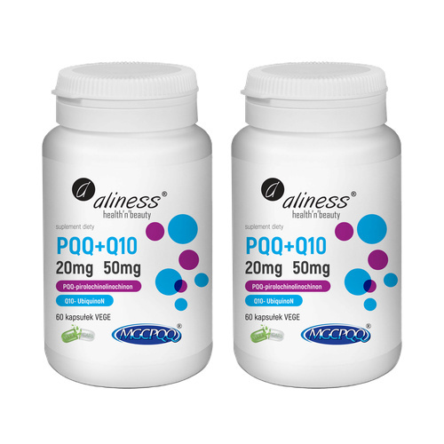 ALINESS PQQ MGCPQQ® 20 mg + Q10 50 mg - 2x 60vcaps.