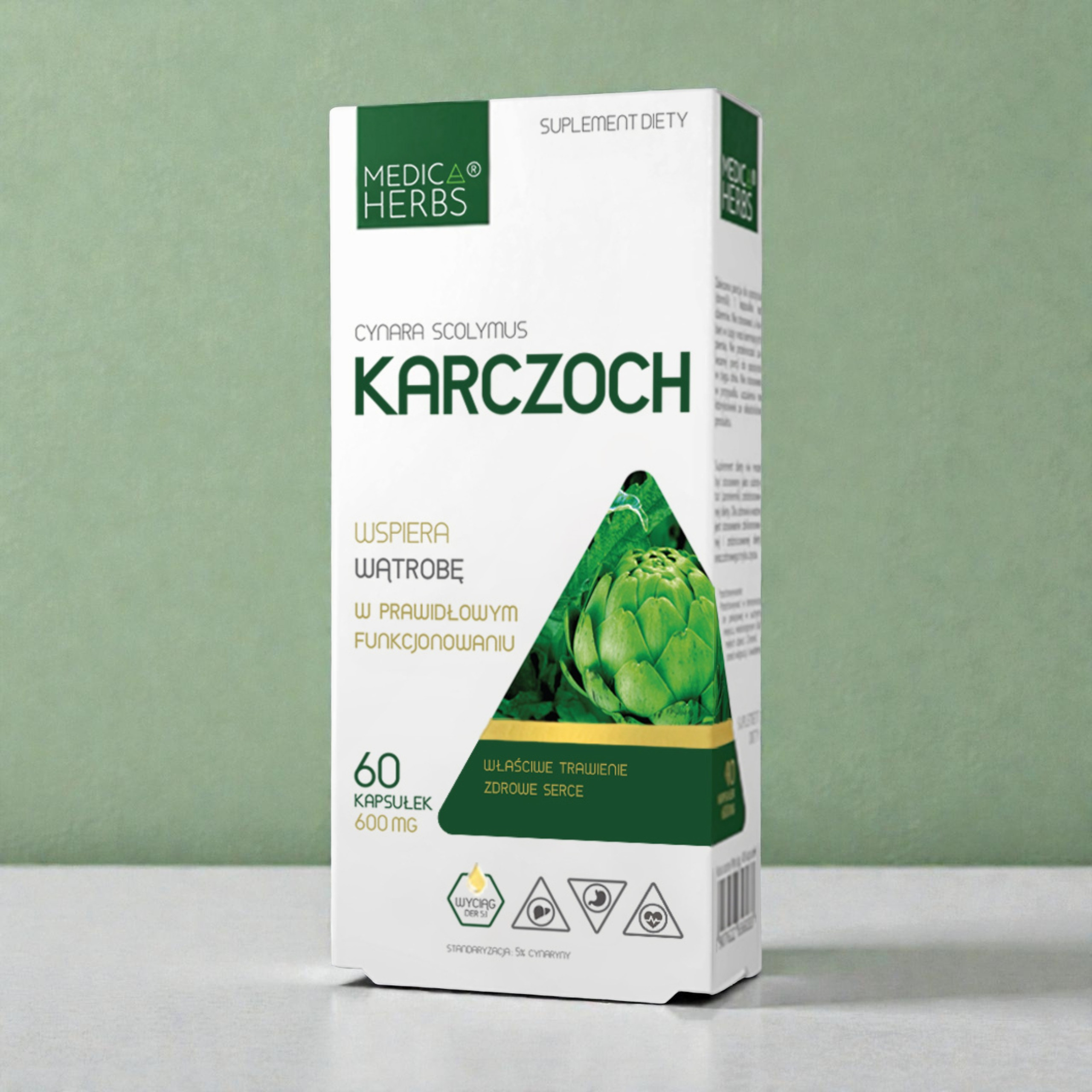 MEDICA HERBS - Karczoch 600mg - 2x 60caps.