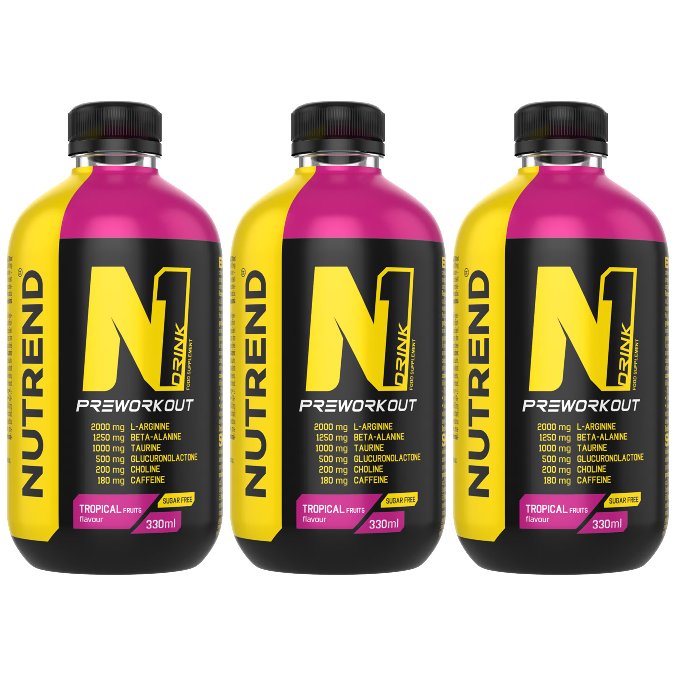 NUTREND N1 Drink PreWorkout - 3x 330ml