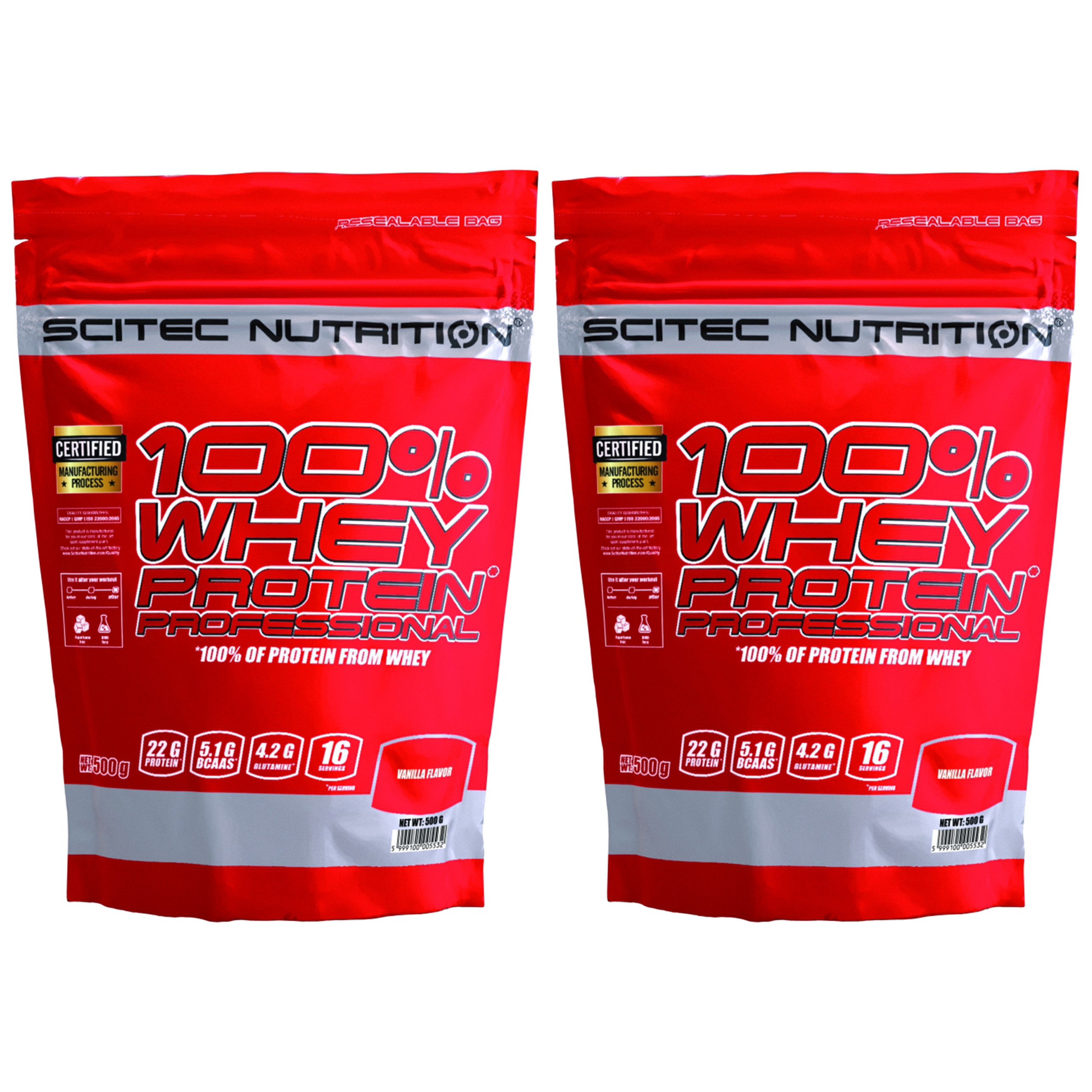 SCITEC 100% Whey Protein Professional - 2x 500g
