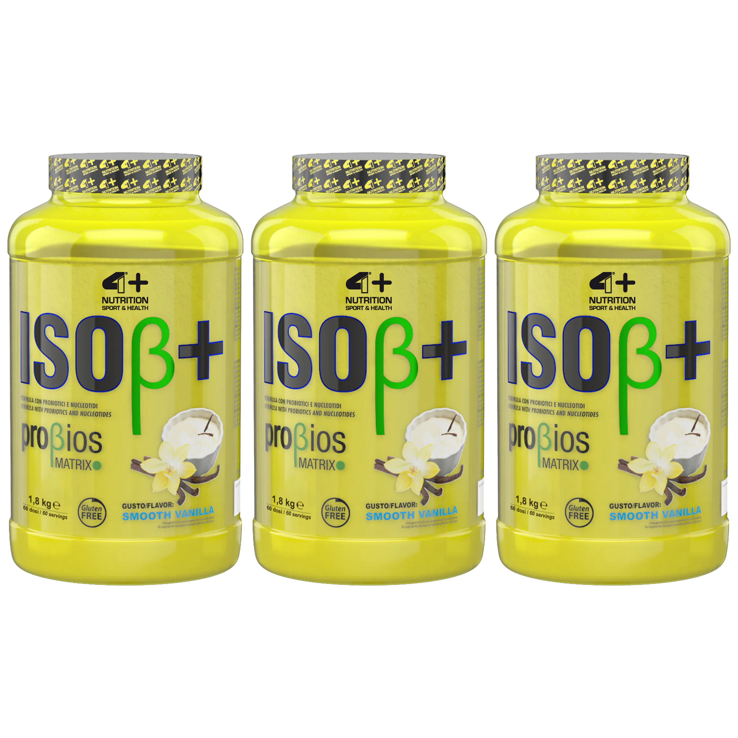 4+ NUTRITION ISO+ Probiotics - 3x 1800g