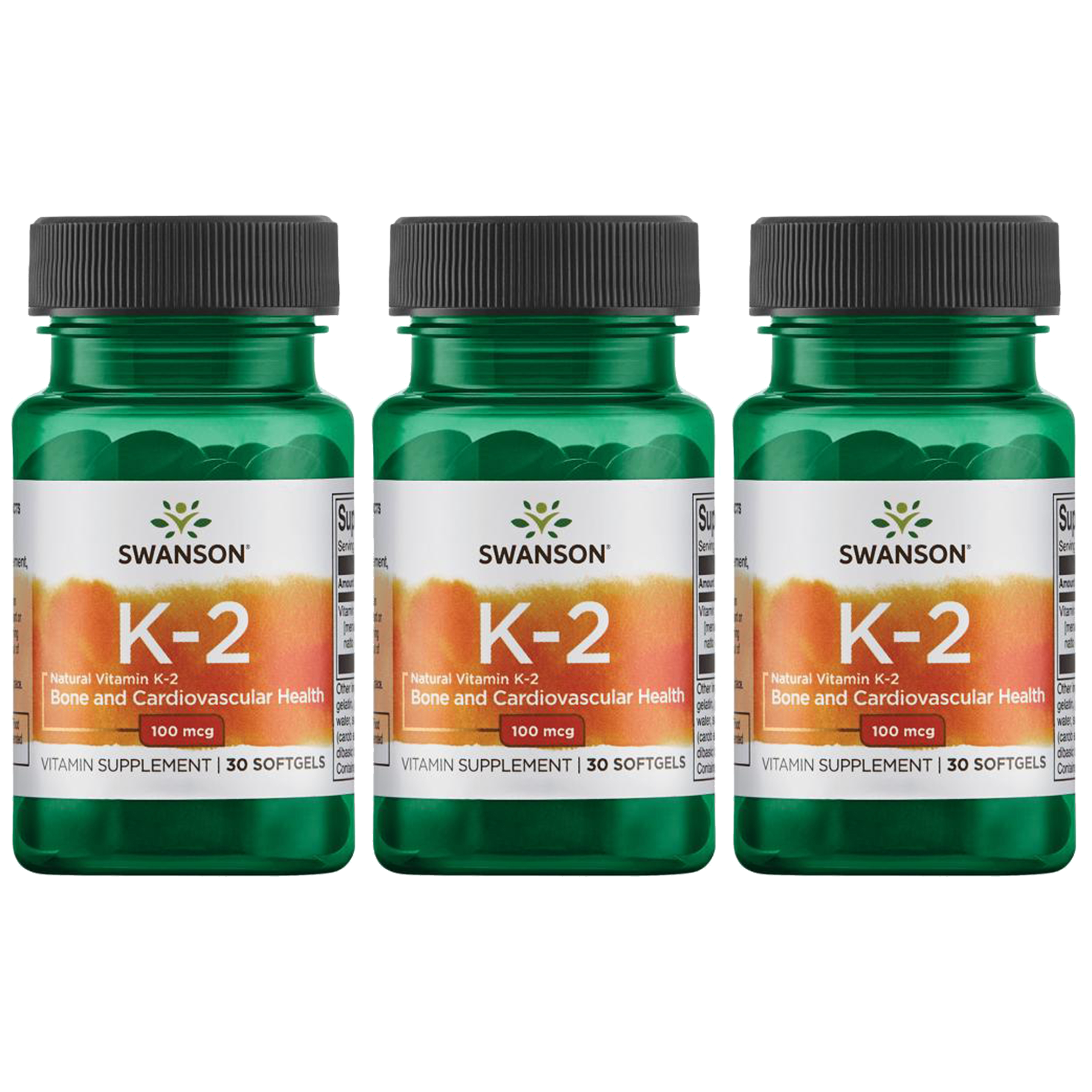 SWANSON Vitamin K2 100mcg - 3x 30softgel