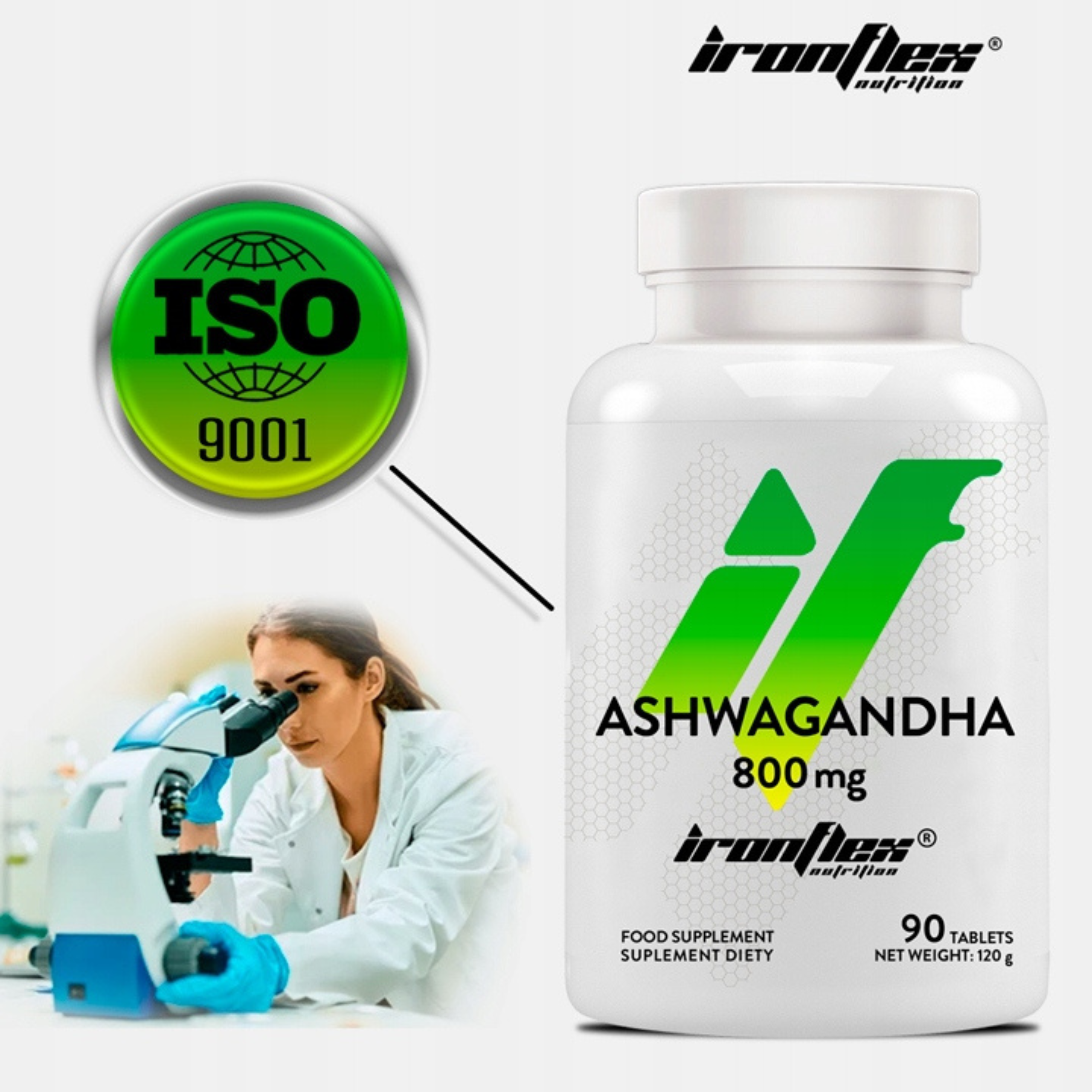 IRONFLEX - Ashwagandha 800mg - 3x 90tabs.