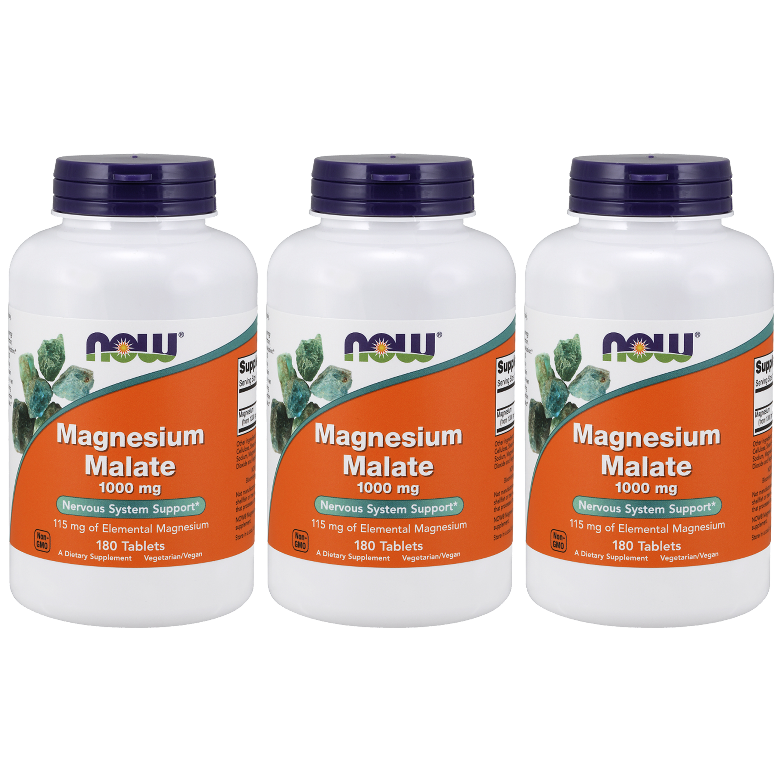 NOW Magnesium Malate 1000mg - 3x 180tabs