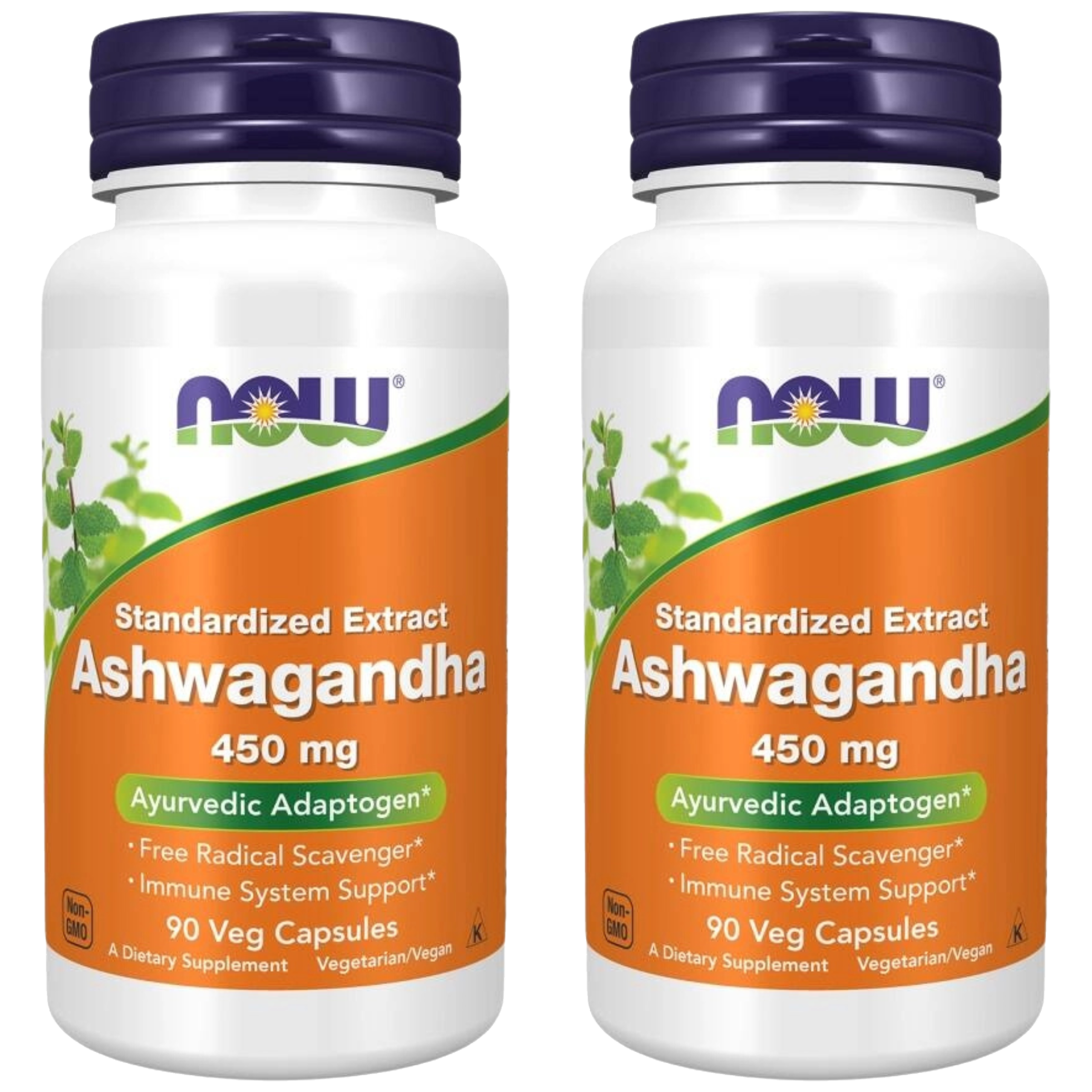 NOW Ashwagandha Extract 450mg - 2x 90vegcaps