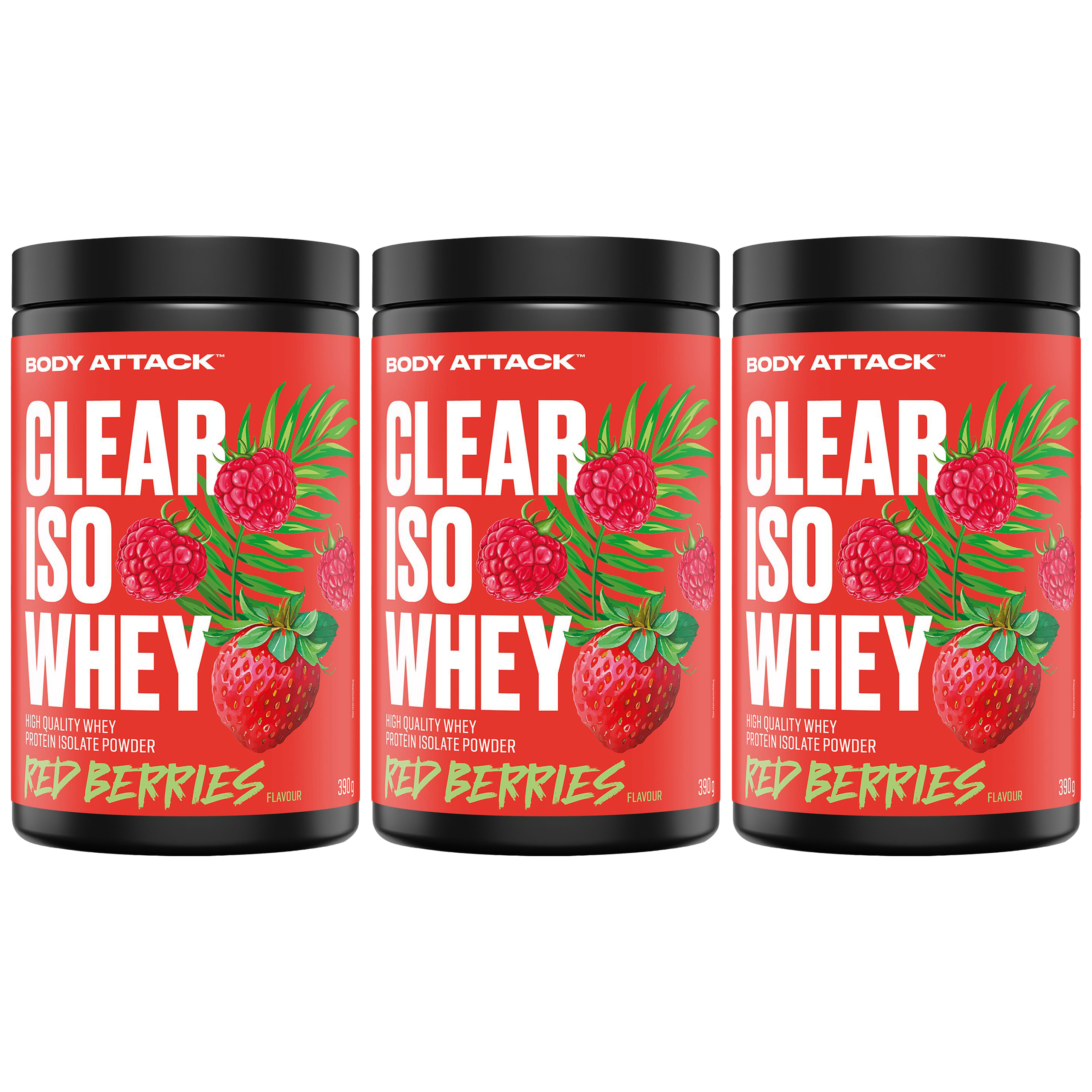 BODY ATTACK - Clear Iso Whey - 3x 390g