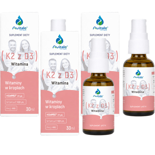 ALINESS - Avitale Witamina K2 z D3 - 3x 30ml