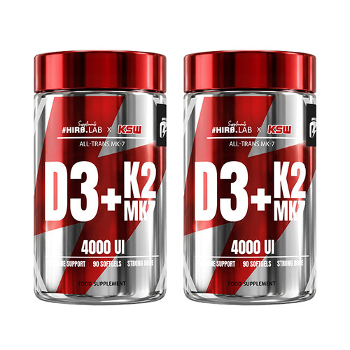 HIRO.LAB x KSW - Vitamin D3 4000IU + K2 KM-7 - 2x 90 softgels.