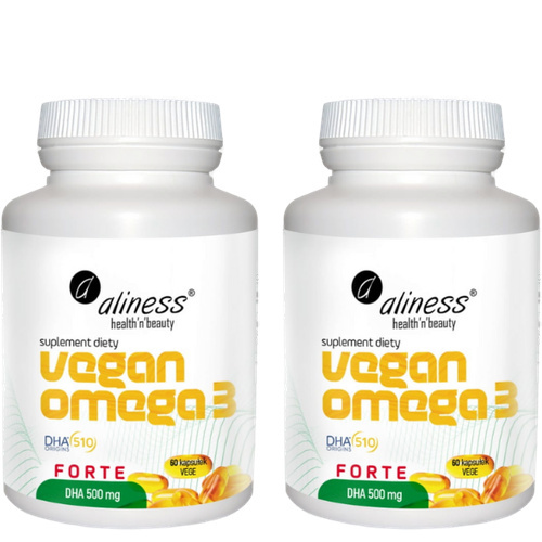 ALINESS - Vegan Omega 3 Forte - DHA 250 500mg - 2x 60caps.