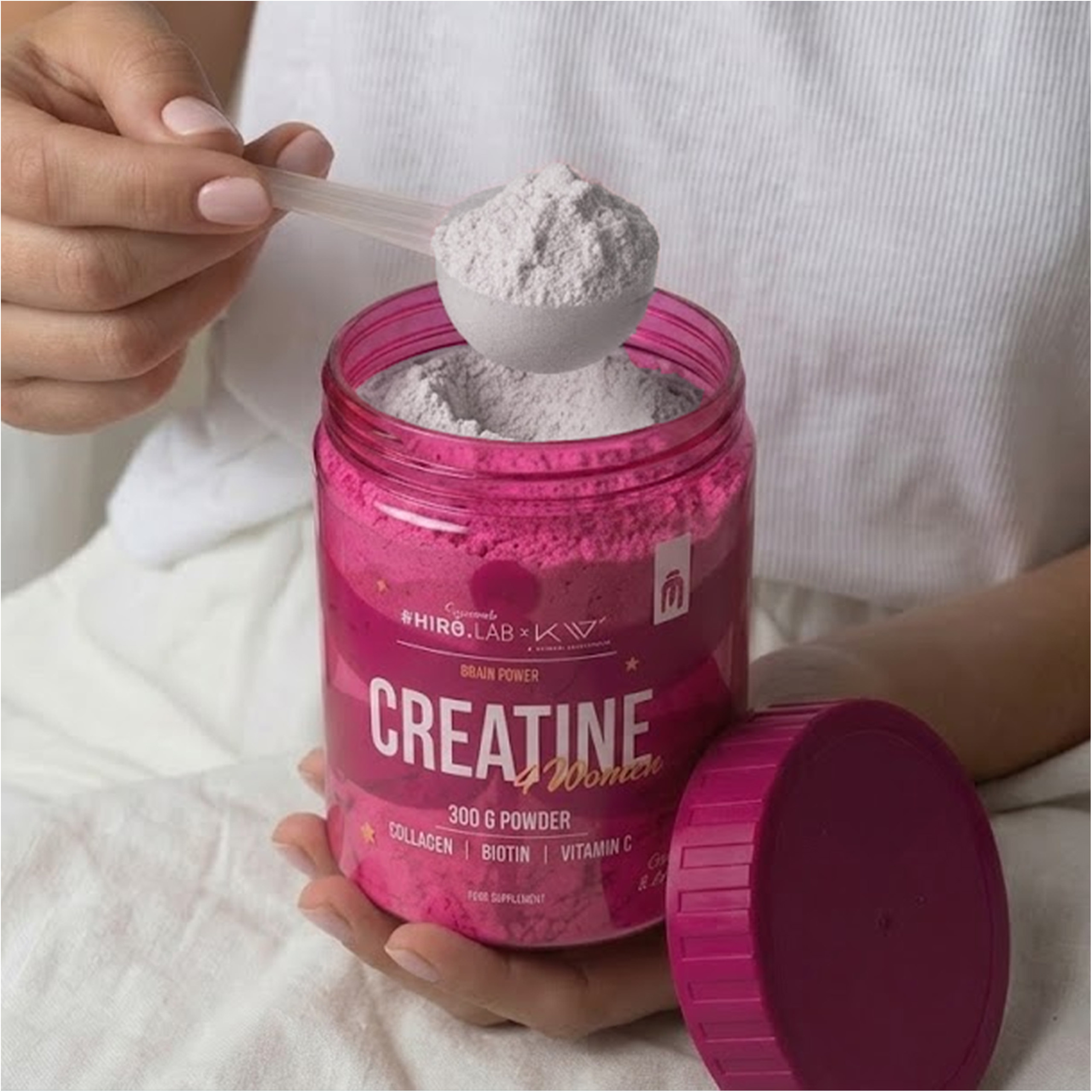 HIRO.LAB - Creatine 4 Women with Collagen - 3x 300g - Lemon Orange