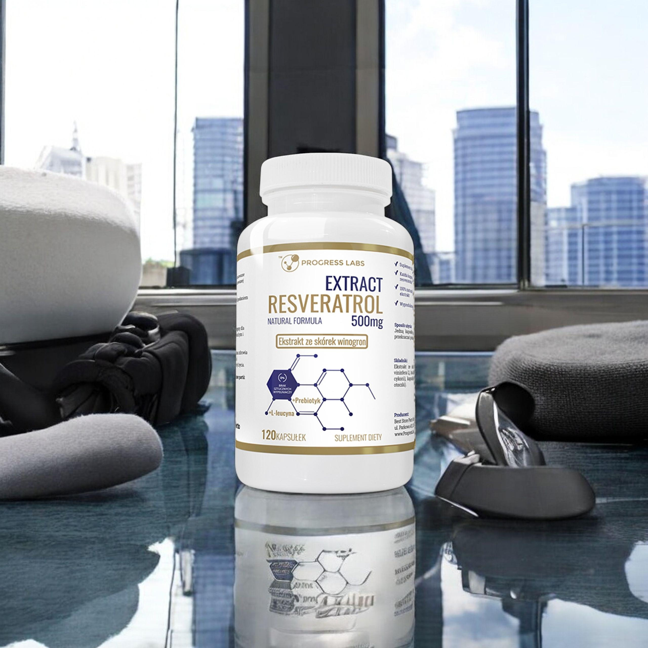 PROGRESS LABS Resveratrol Extract 500mg - 2x 120caps