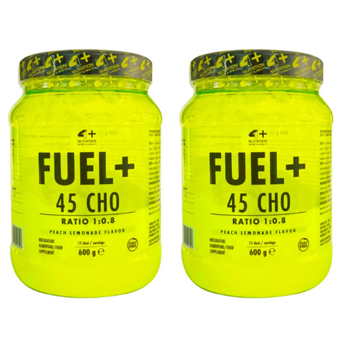 4+ NUTRITION - Fuel+ 45 CHO - 2x 600g - Peach Lemonade