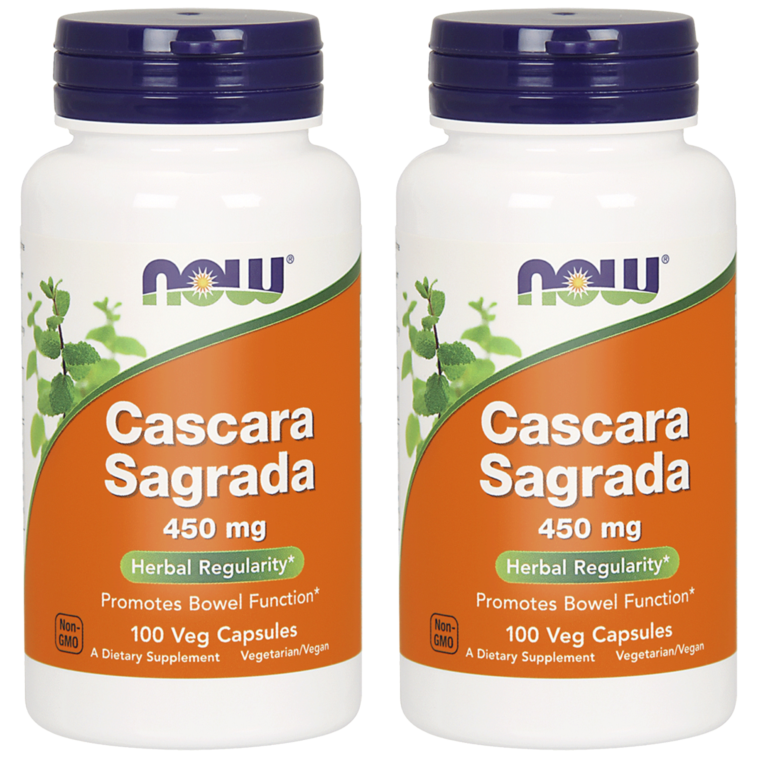 NOW Cascara Sagrada 450mg - 2x 100vcaps