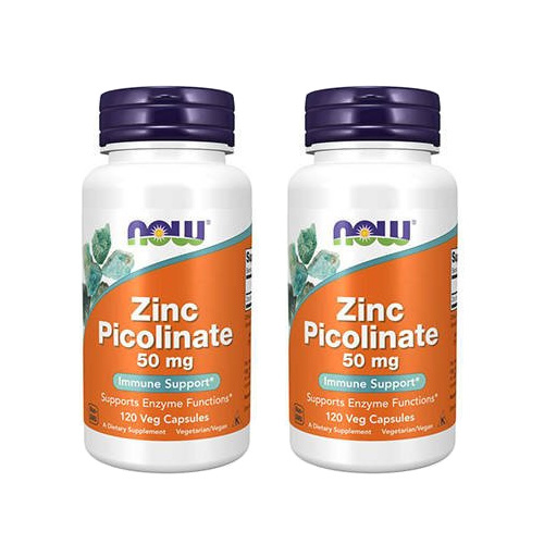 NOW Zinc Picolinate 50mg - 2x 120vegcaps