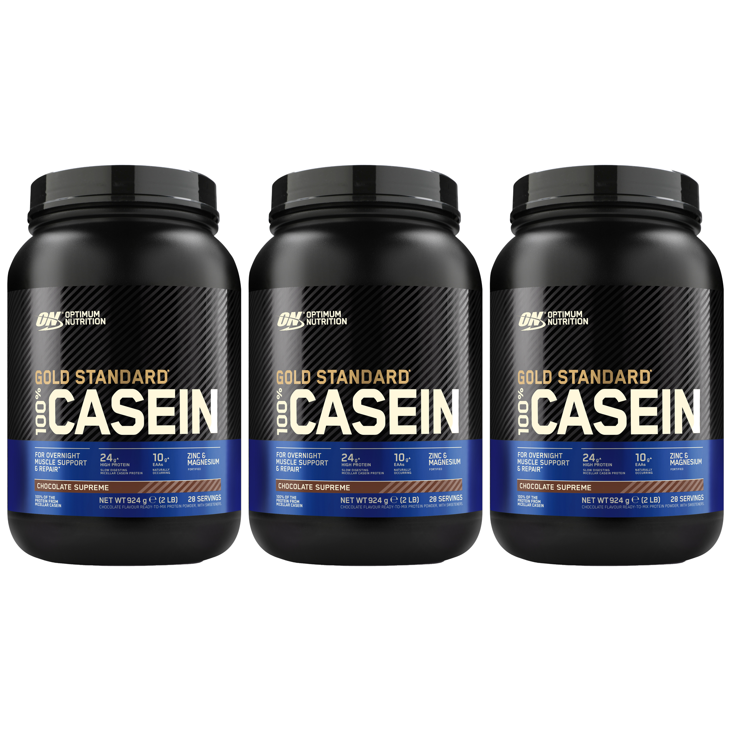 OPTIMUM NUTRITION 100% Casein Protein - 3x 924g