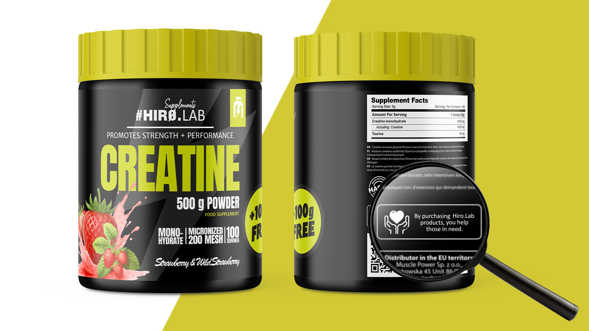 HIRO.LAB Creatine - 3x 500g + 100g FREE