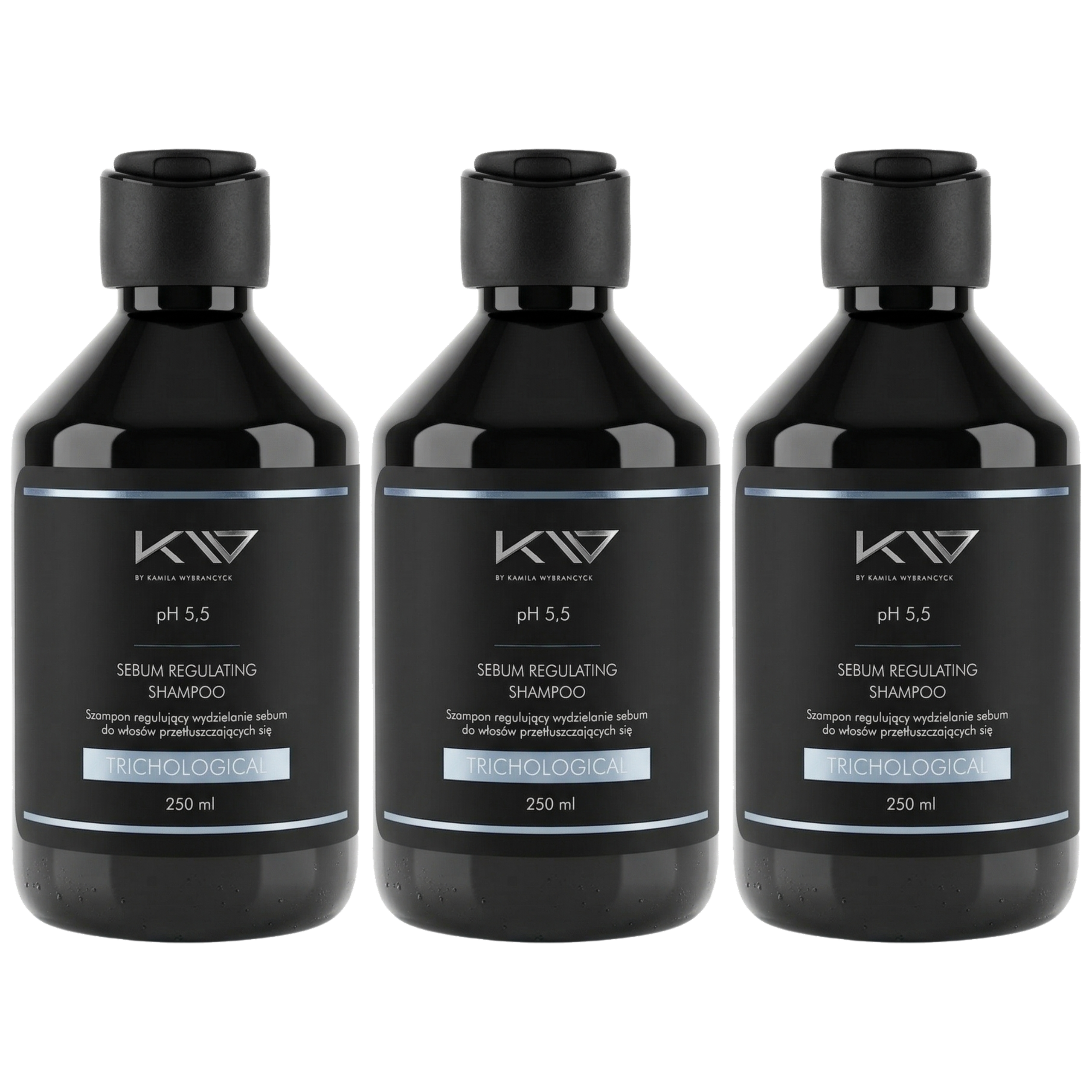 KAMILA WYBRAŃCZYK - Szampon Seboregulujący Włosy Przetłuszczone - 3x 250ml