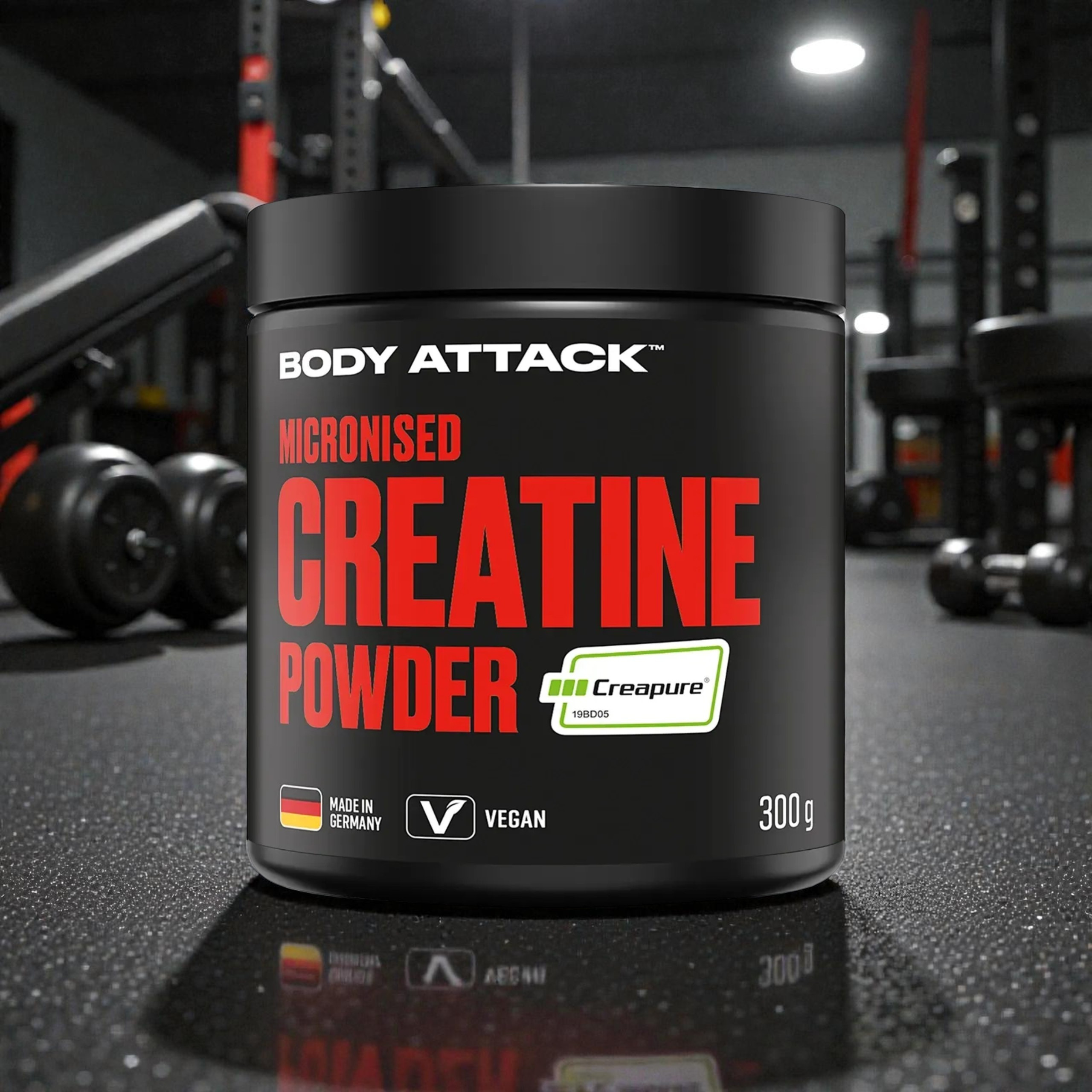 BODY ATTACK Creatine Powder Creapure - 300g - Natural