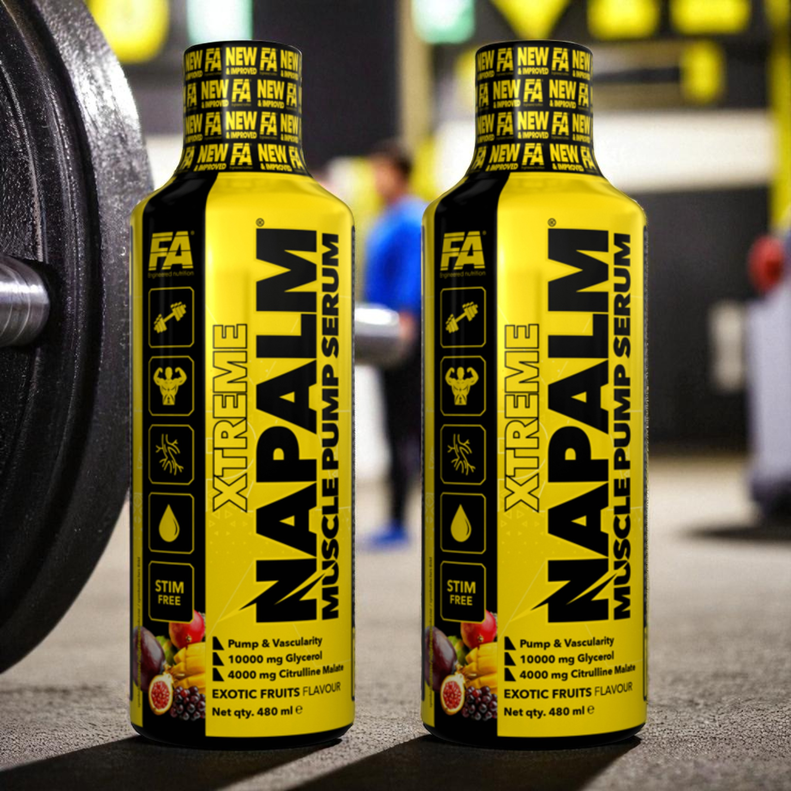 FITNESS AUTHORITY Napalm Muscle Pump Serum - 2x 480ml - Exotic Fruits - WYPRZEDAŻ - 31-03