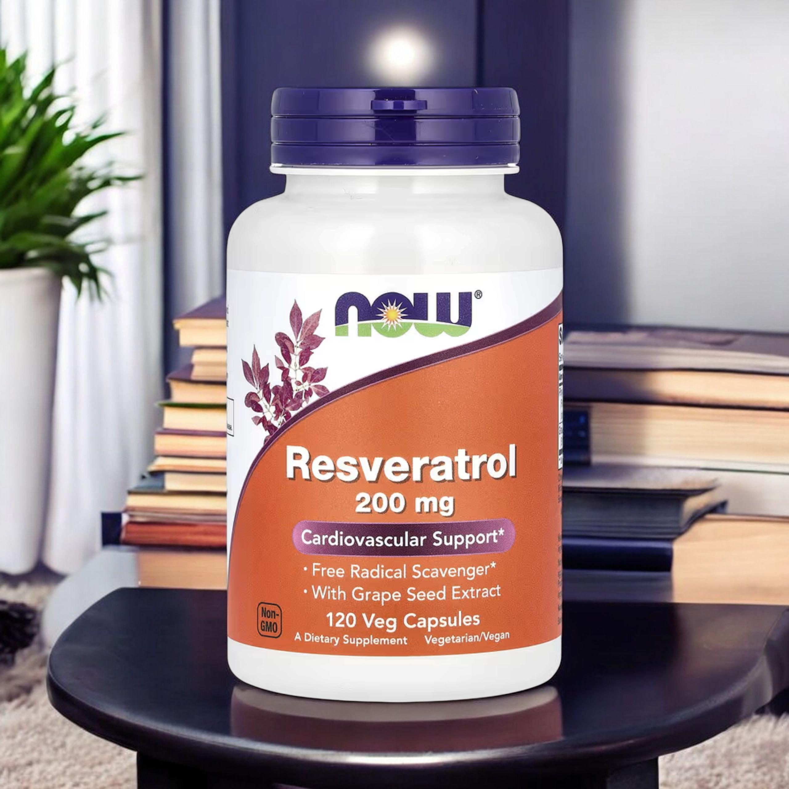 NOW Natural Resveratrol 200mg - 120vegcaps