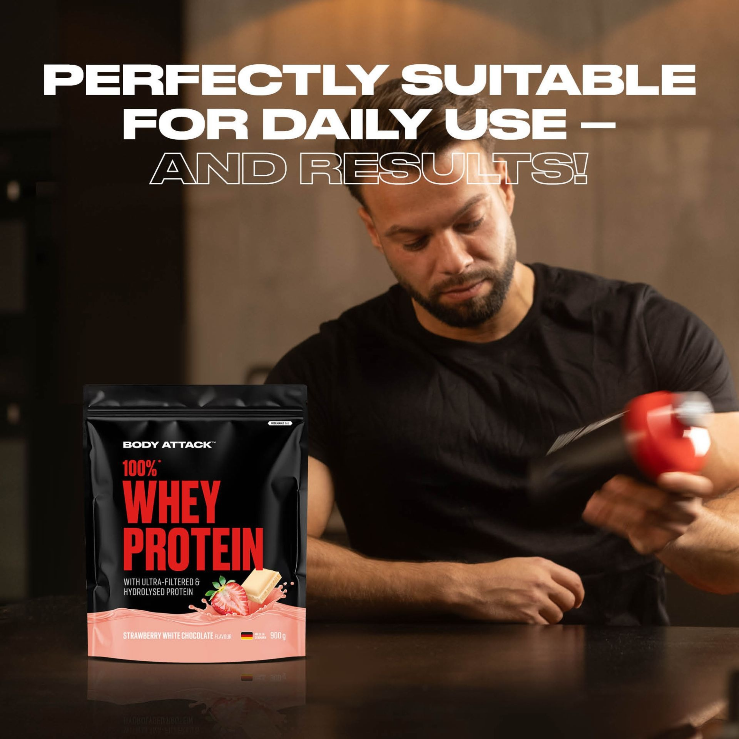 BODY ATTACK - 100% Whey Protein - 900g - Iced Coffee Caramel Macchiato 